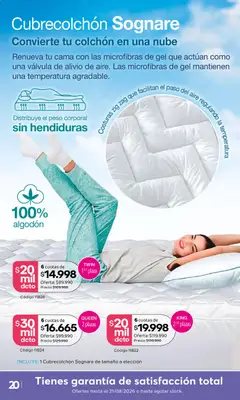 A3D Ofertas válido desde el 03.08.2026 | Página: 20 | Productos: Peso, Cama, Colchón, Algodón
