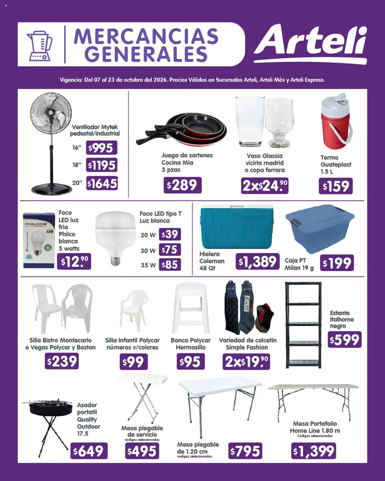 Nuevas ofertas de Arteli válidas en toda la República Mexicana desde el 07/10/2026. ¡Encuentra las mejores ofertas en Arteli folleto Quincenal! | Página: 16