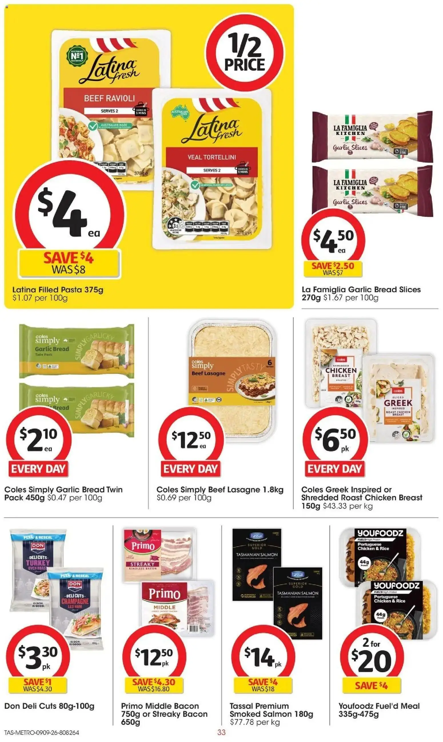 Coles catalogue - valid from 09/09/2026 | Page: 33 | Products: Champagne, Bacon, Garlic, Roast