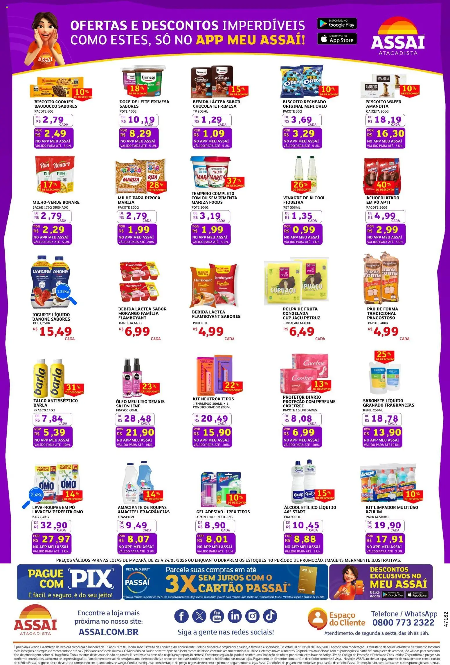 Assaí Atacadista Folheto - válido de 22.05.2026 | Página: 3 | Produtos: Perfume, Pão de forma, Sabonete, Doce de leite