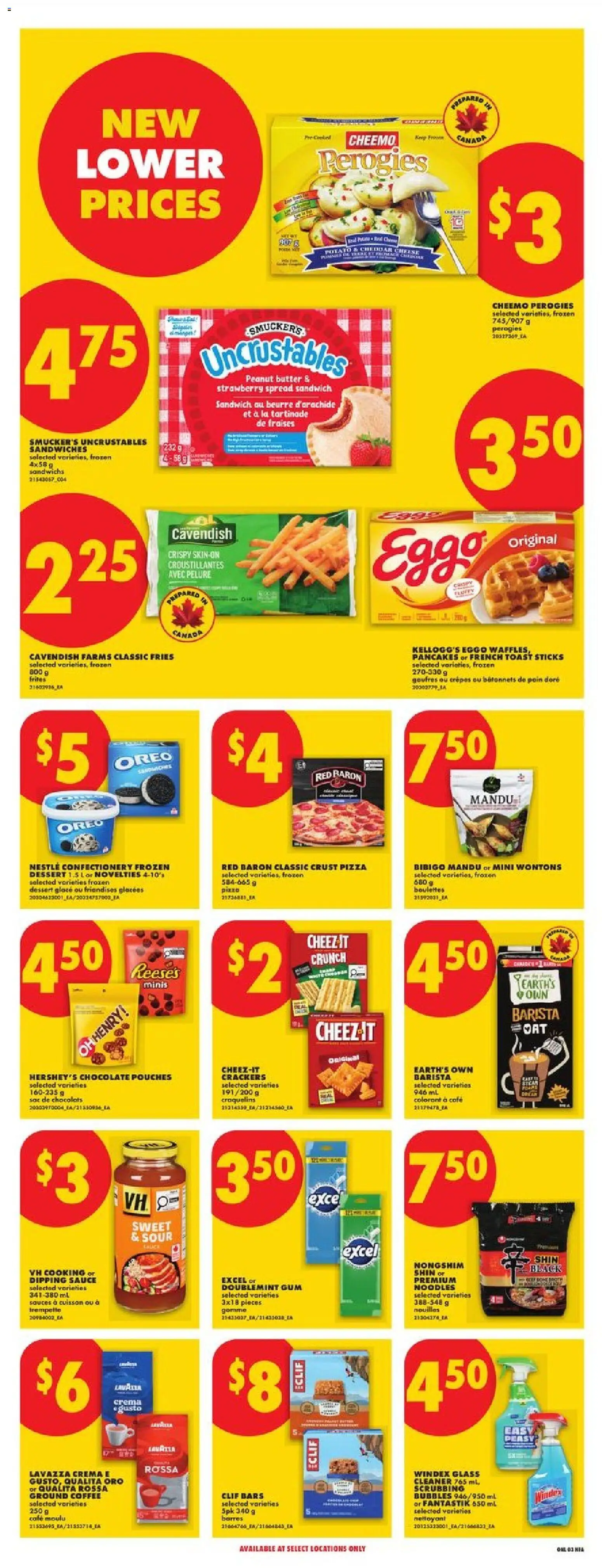 No Frills flyer valid from Aug 13, 2026 | Page: 8 | Products: Toast, Crackers, Chocolate, Pizza