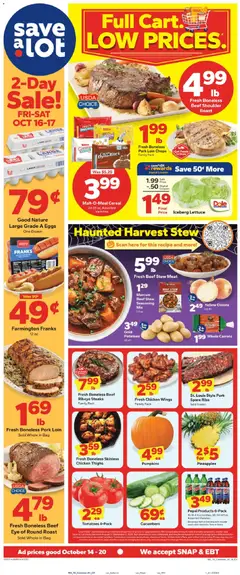Preview of Save a Lot weekly ads valid from 10/14/2026