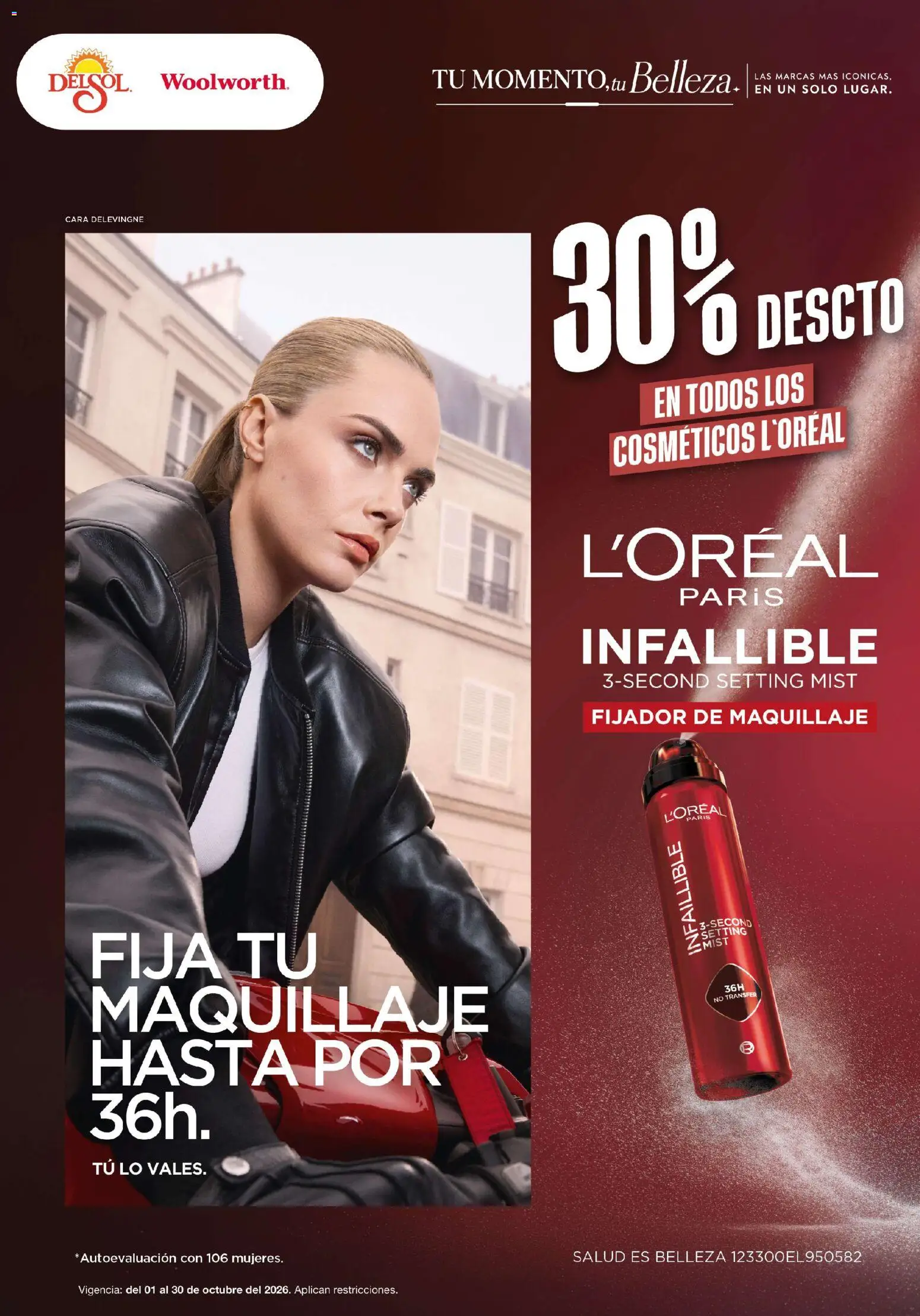Nuevas ofertas de Del Sol y Woolworth válidas en toda la República Mexicana desde el 01/10/2026. ¡Encuentra las mejores ofertas en Del Sol y Woolworth catálogo Tu momento, tu belleza solo! | Página: 10 | Productos: Fijador, Maquillaje