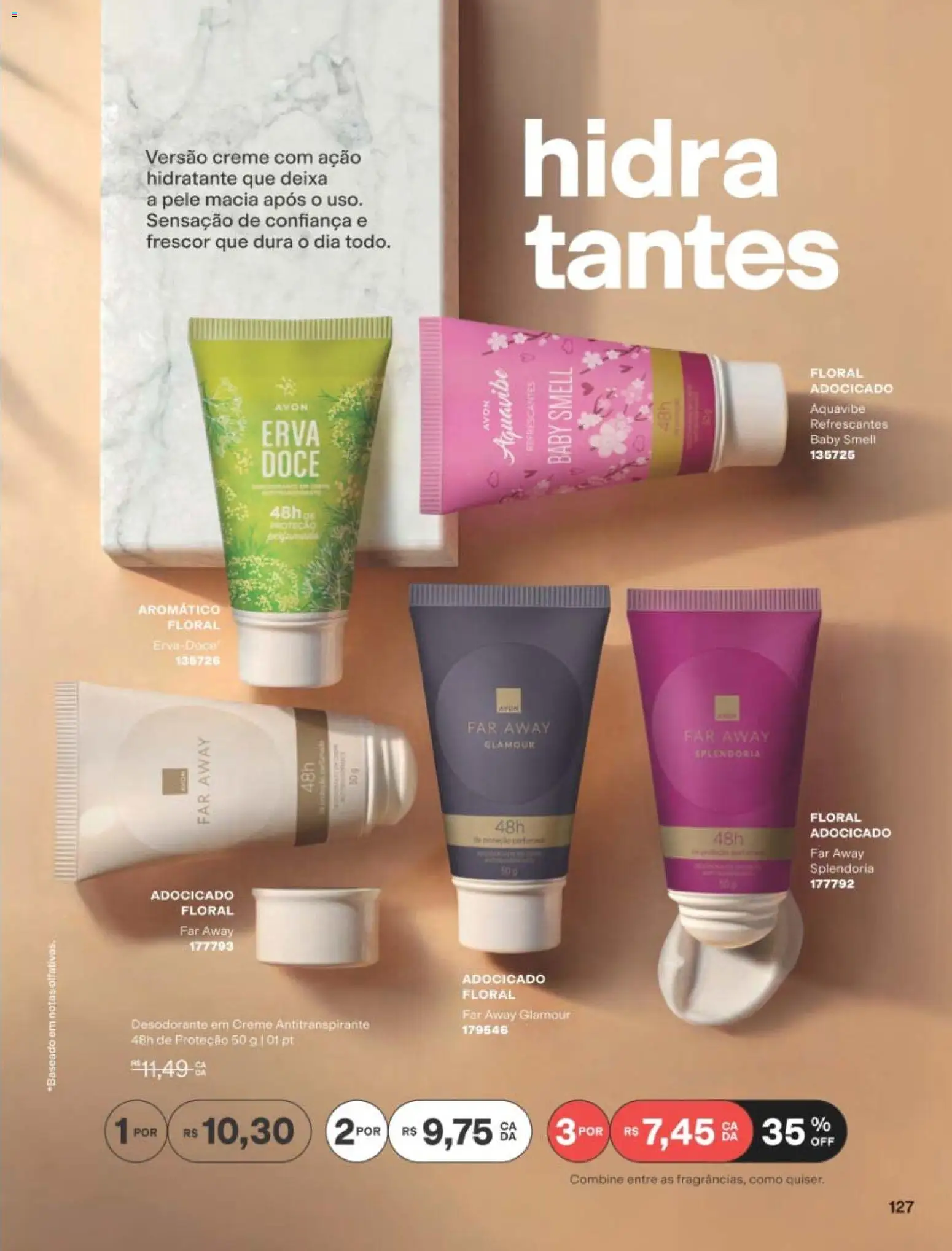 Avon Folheto - válido de 19/07/2026 | Página: 127 | Produtos: Desodorante, Creme