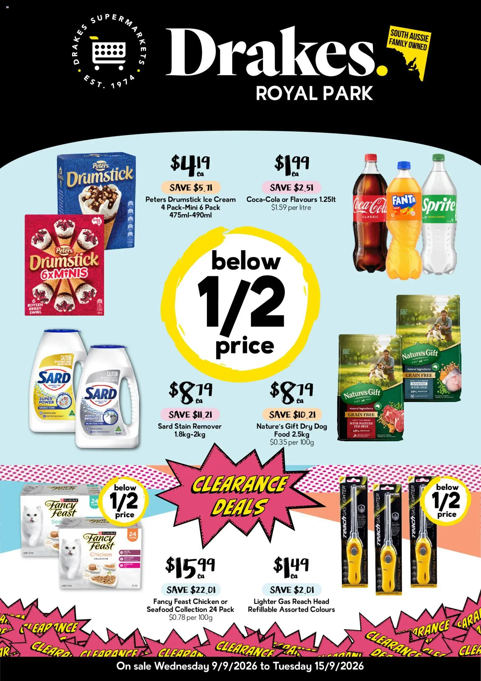 Drakes catalogue - valid from 09/09/2026 | Page: 1 | Products: Beef, Stain remover, Ice cream, Fanta