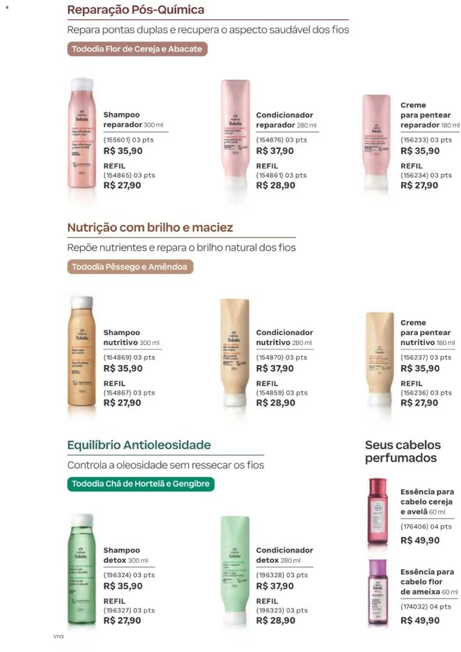 Natura Folheto - válido de 12/10/2026 | Página: 187 | Produtos: Shampoo, Cereja, Hortelã, Chá