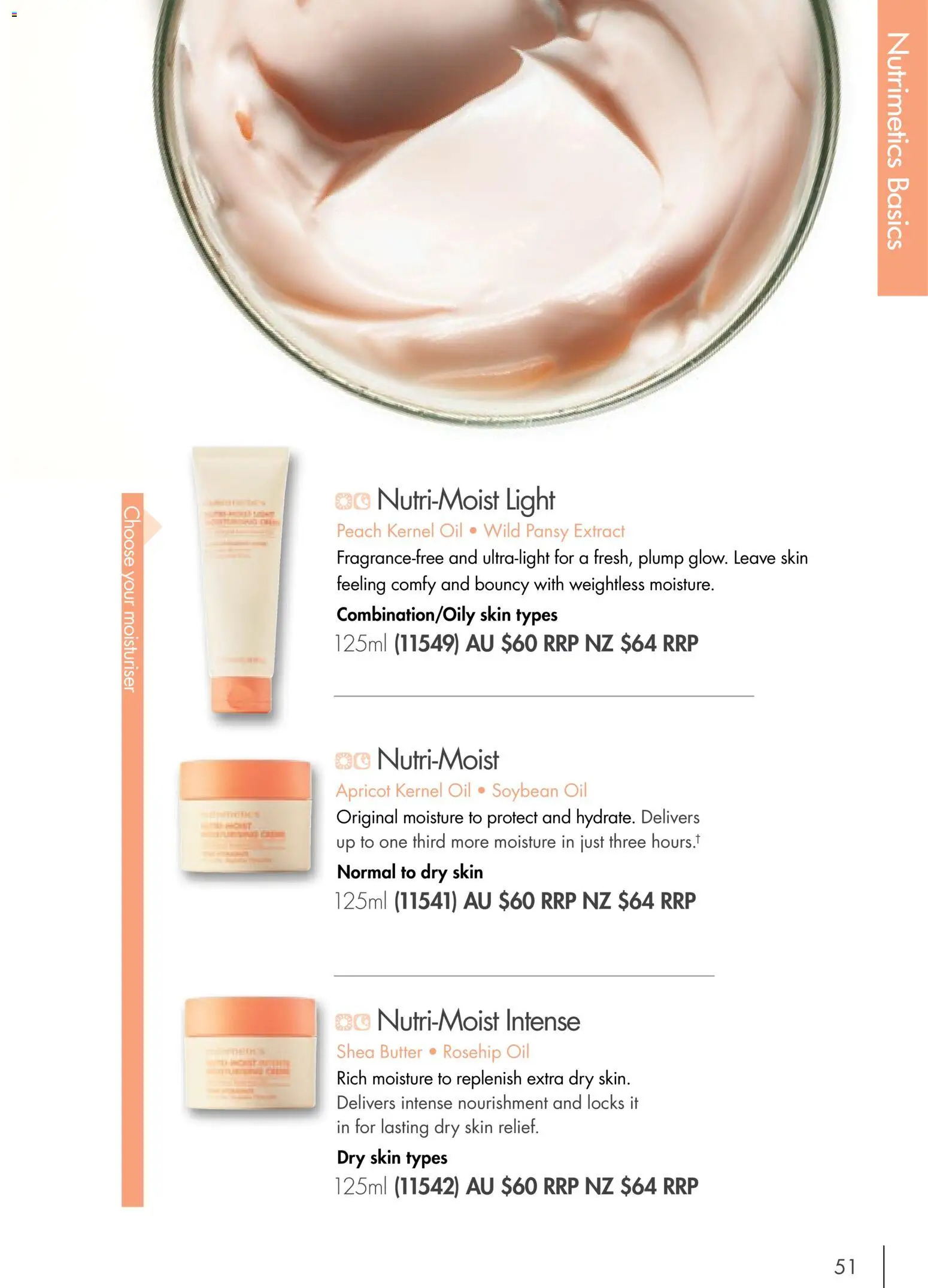 Nutrimetics catalogue - valid from 01/09/2026 | Page: 51 | Products: Light, Oil, Moisturiser, Peach