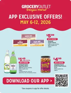 Preview of Grocery Outlet weekly ads valid from 06.05.2026 | Page: 6 | Products: Jalapeno peppers, Water, Pepper, Lime