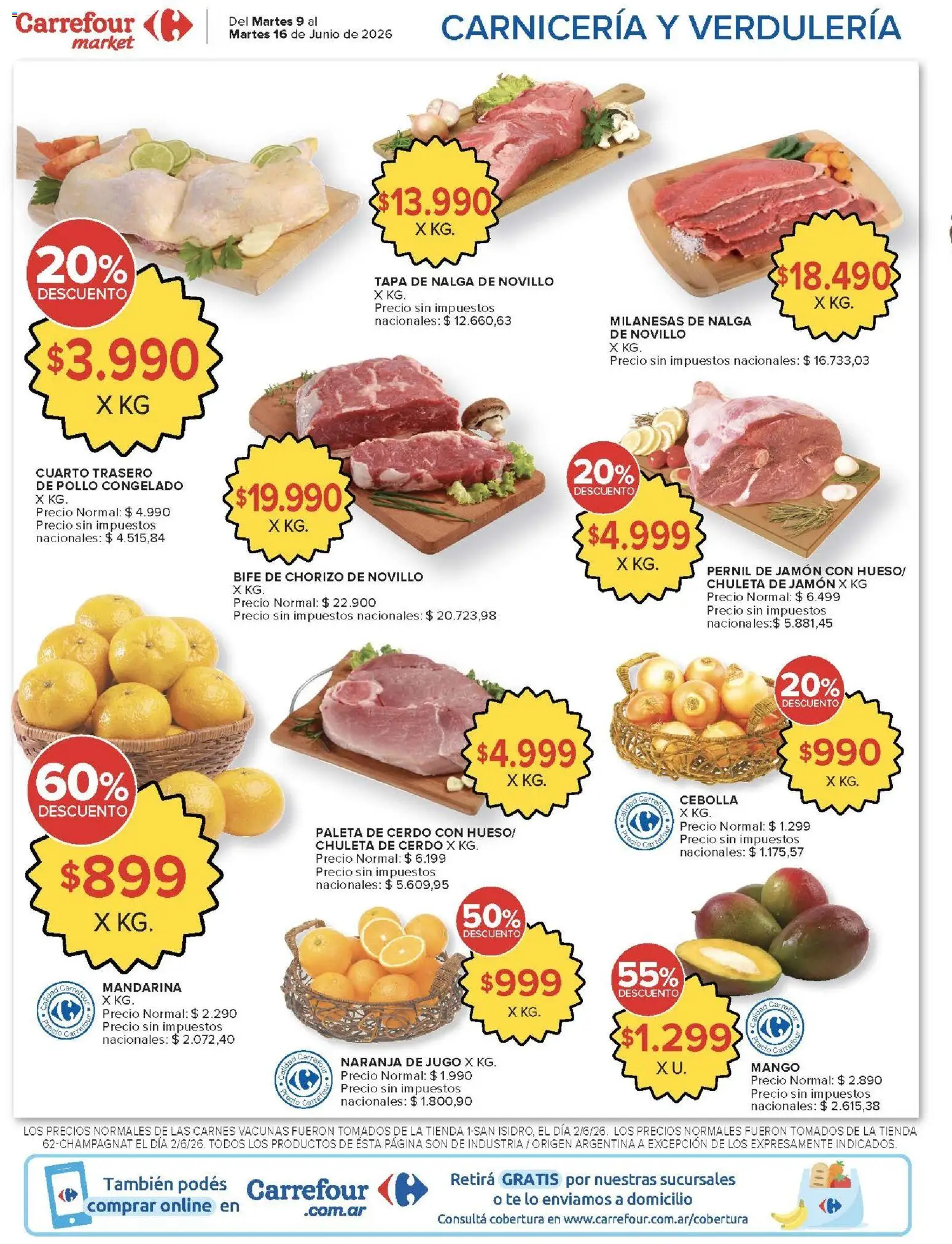 Carrefour Market catálogo │ válido desde el 09.06.2026 | Página: 5 | Productos: Pollo, Cebolla, Paleta, Té