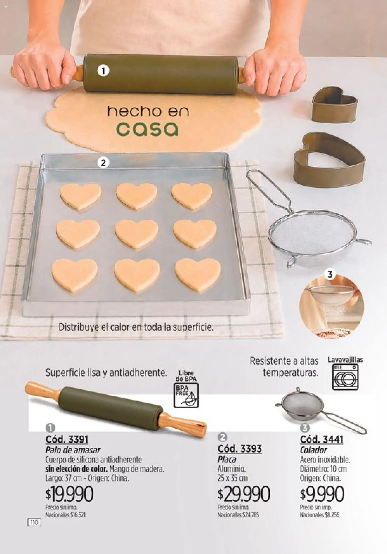 Catálogo Amodil Campaña 16 │ válido desde el 19/09/2026 | Página: 110 | Productos: Lavavajillas, Palo de amasar, Colador, Mango