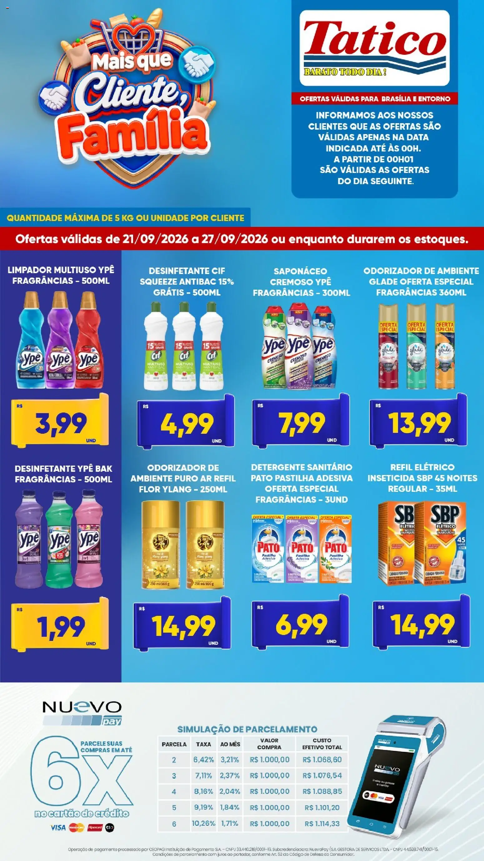 Tatico Folheto - válido de 21/09/2026 | Página: 7 | Produtos: Odorizador de ambiente, Detergente, Pato, Inseticida
