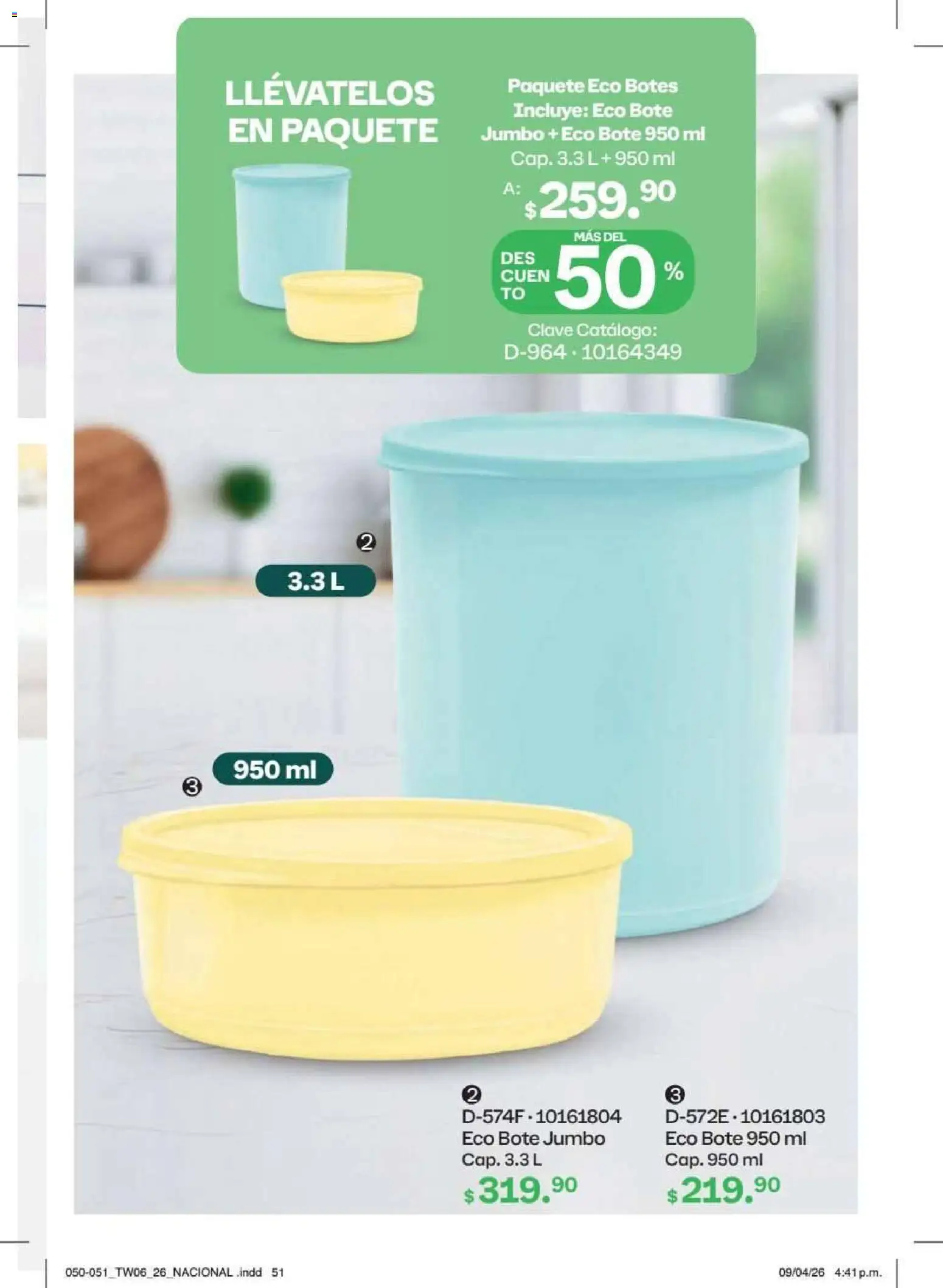 Nuevas ofertas de Tupperware válidas en toda la República Mexicana desde el 18/05/2026. ¡Encuentra las mejores ofertas en Tupperware catálogo! | Página: 51