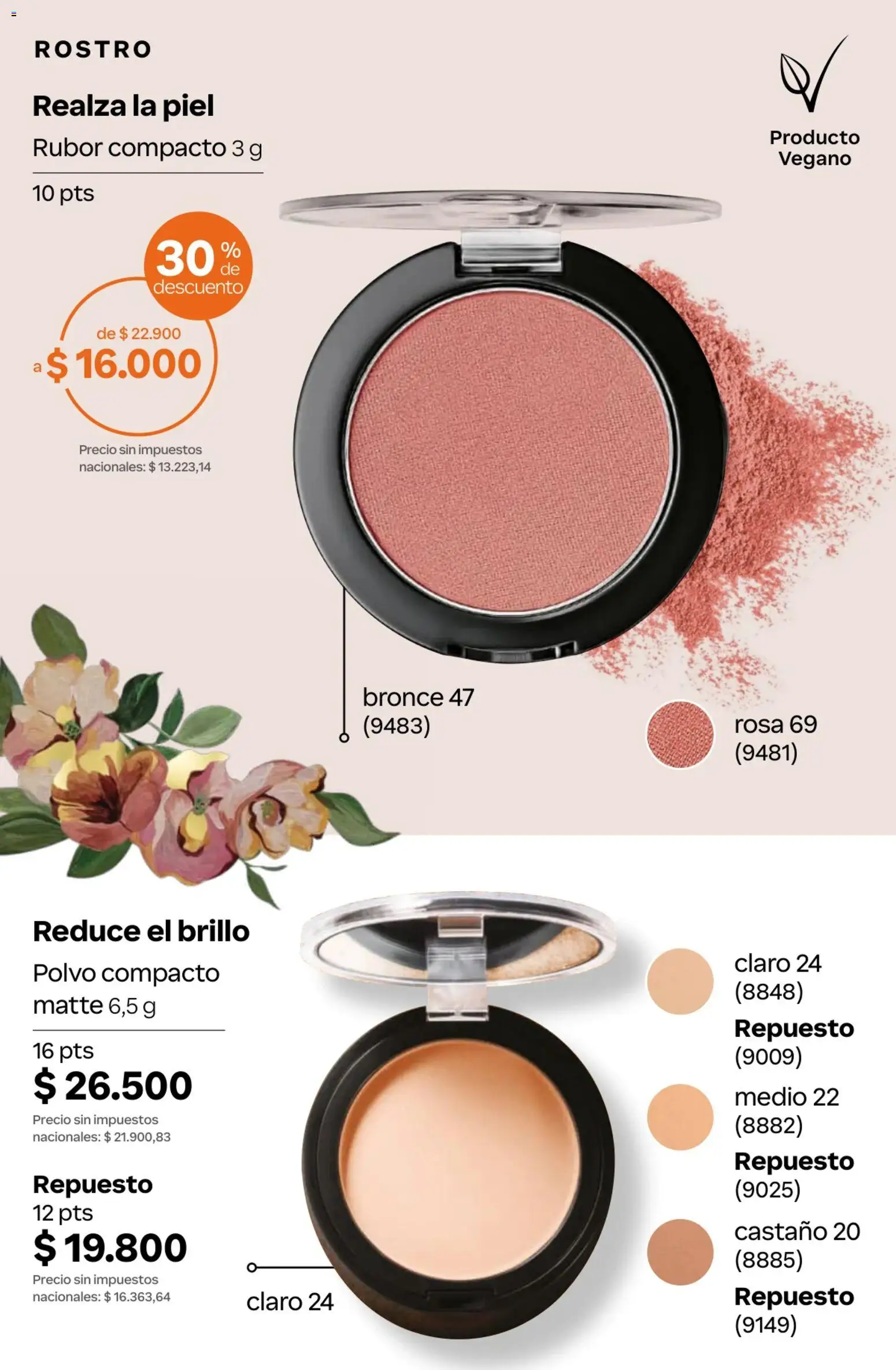 Catálogo Natura Ciclo 13 │ válido desde el 02/09/2026 | Página: 170 | Productos: Rubor, Polvo, Brillo, Polvo compacto