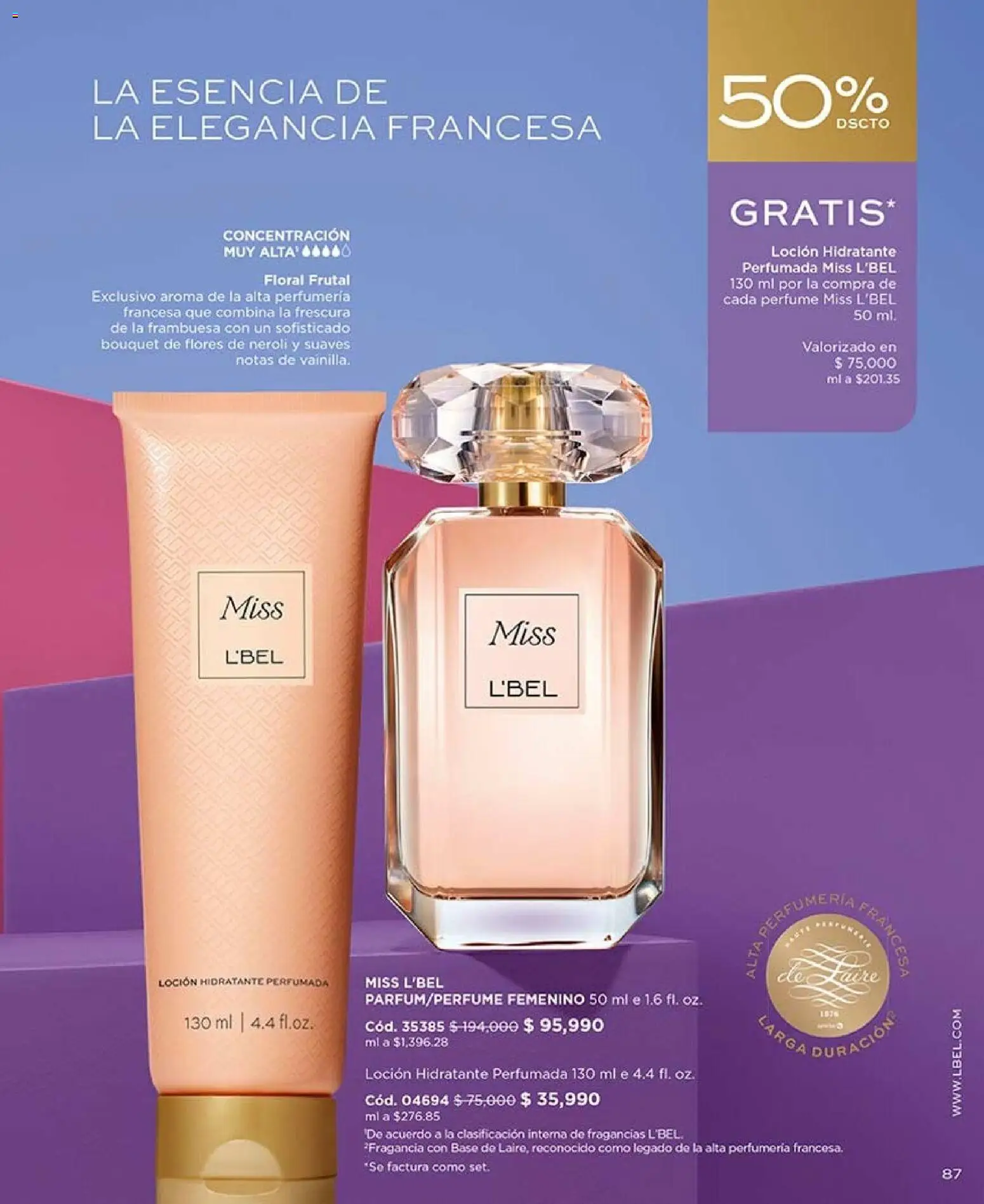 L'Bel revista - valida desde el 07/08/2026 | Página: 87 | Productos: Loción, Perfume, Fragancia