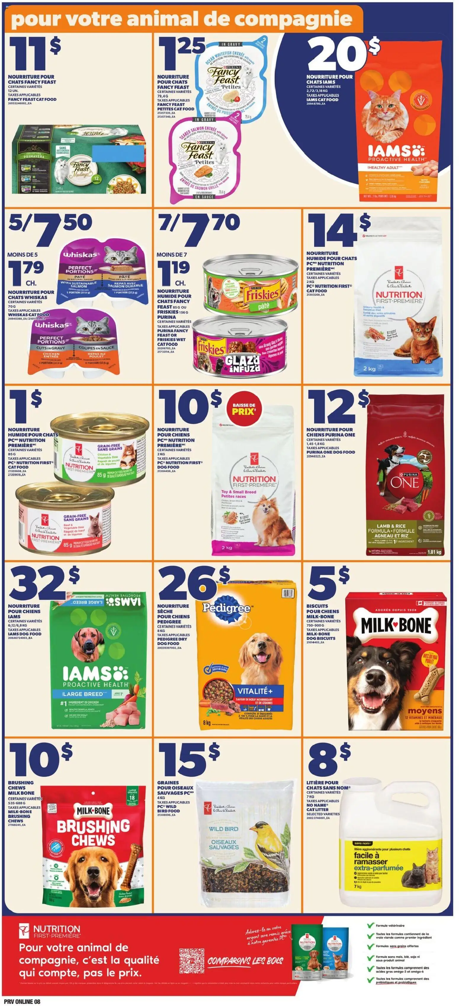 Provigo flyer valid from Oct 1, 2026 | Page: 9 | Products: Cat litter, Dog food, Legumes, Food