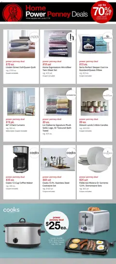 Preview of JCPenney weekly ads valid from 07/13/2026 | Page: 7 | Products: Toaster, Pillow, Sheet, Coffee maker