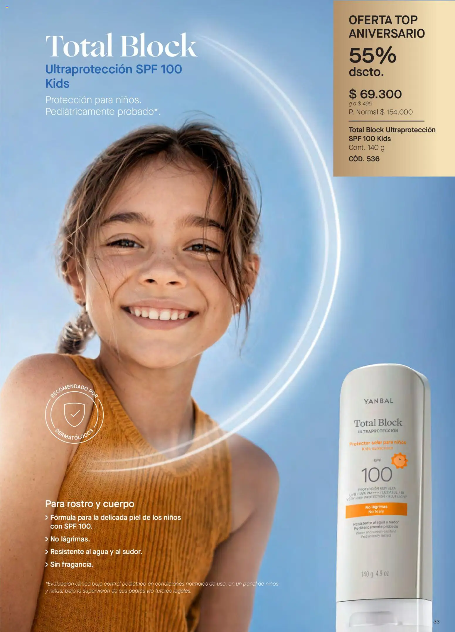 Yanbal revista - valida desde el 20/06/2026 | Página: 33 | Productos: Agua, Top, Uva, Protector solar