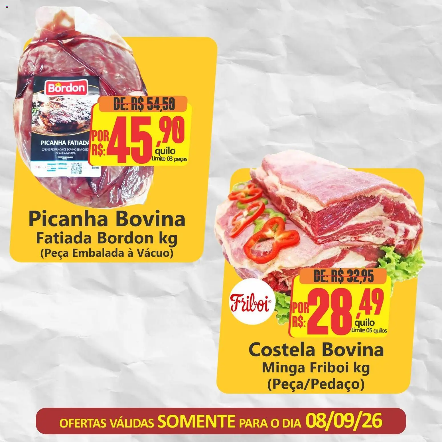 Big Supermercados Folheto - válido de 08/09/2026 | Página: 2 | Produtos: Costela bovina, Picanha, Carne