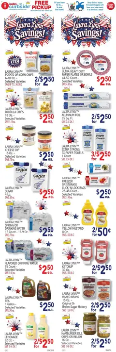 Preview of Ingles weekly ads valid from 07/01/2026 | Page: 7 | Products: Chips, Ketchup, Sugar, Dill
