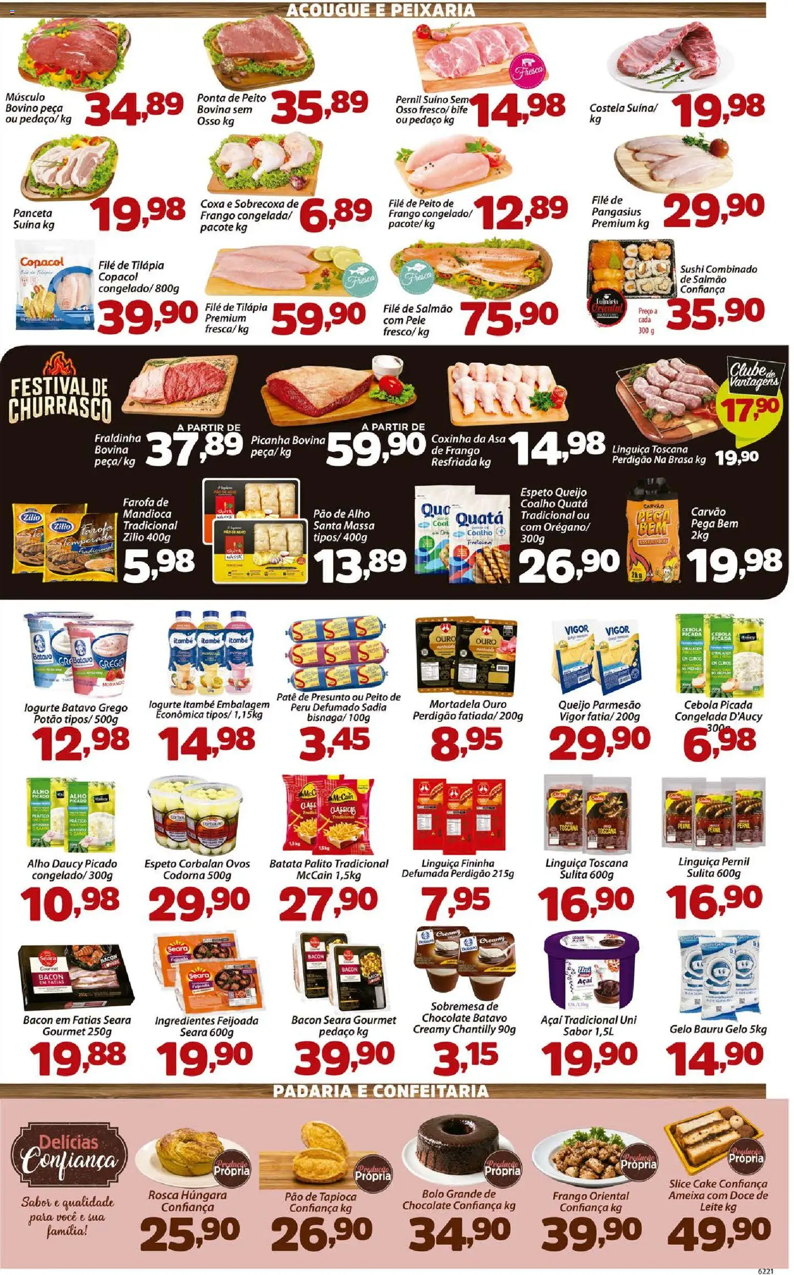 Confiança Folheto - válido de 07/08/2026 | Página: 3 | Produtos: Alho, Sobremesa, Mandioca, Sushi