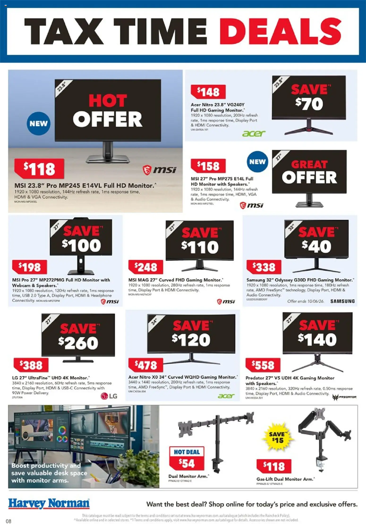 Harvey Norman catalogue - valid from 05.06.2026 | Page: 8 | Products: Desk, Audio, Usb, Webcam