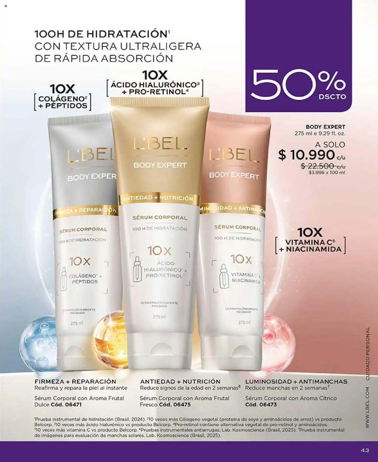 Catálogo L'Bel Campaña 14 │ válido desde el 16.08.2026 | Página: 43 | Productos: Proteína, Body, Arroz, Serum