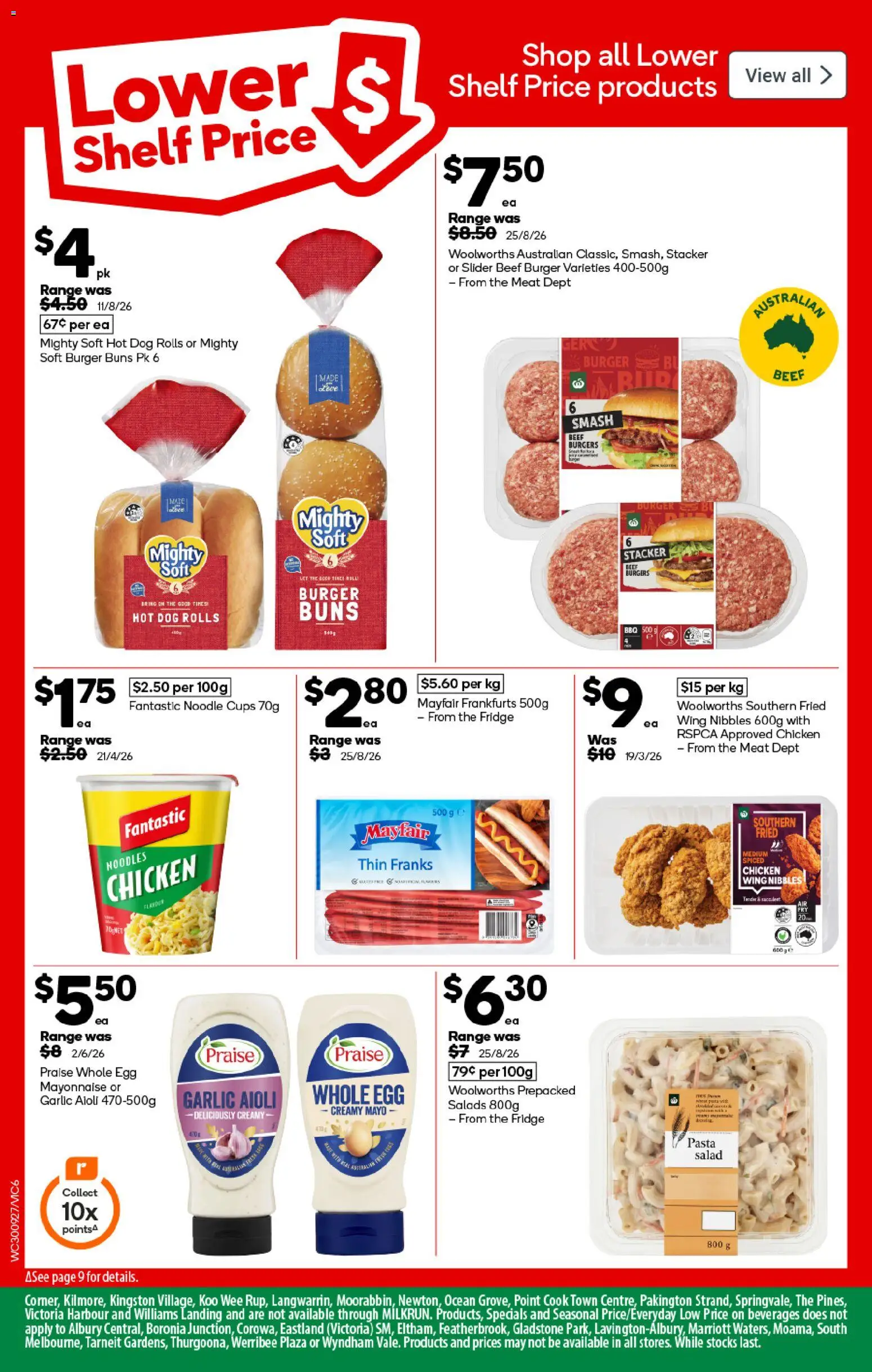 Woolworths catalogue - valid from 30/09/2026 | Page: 6 | Products: Burgers, Meat, Salad, Garlic
