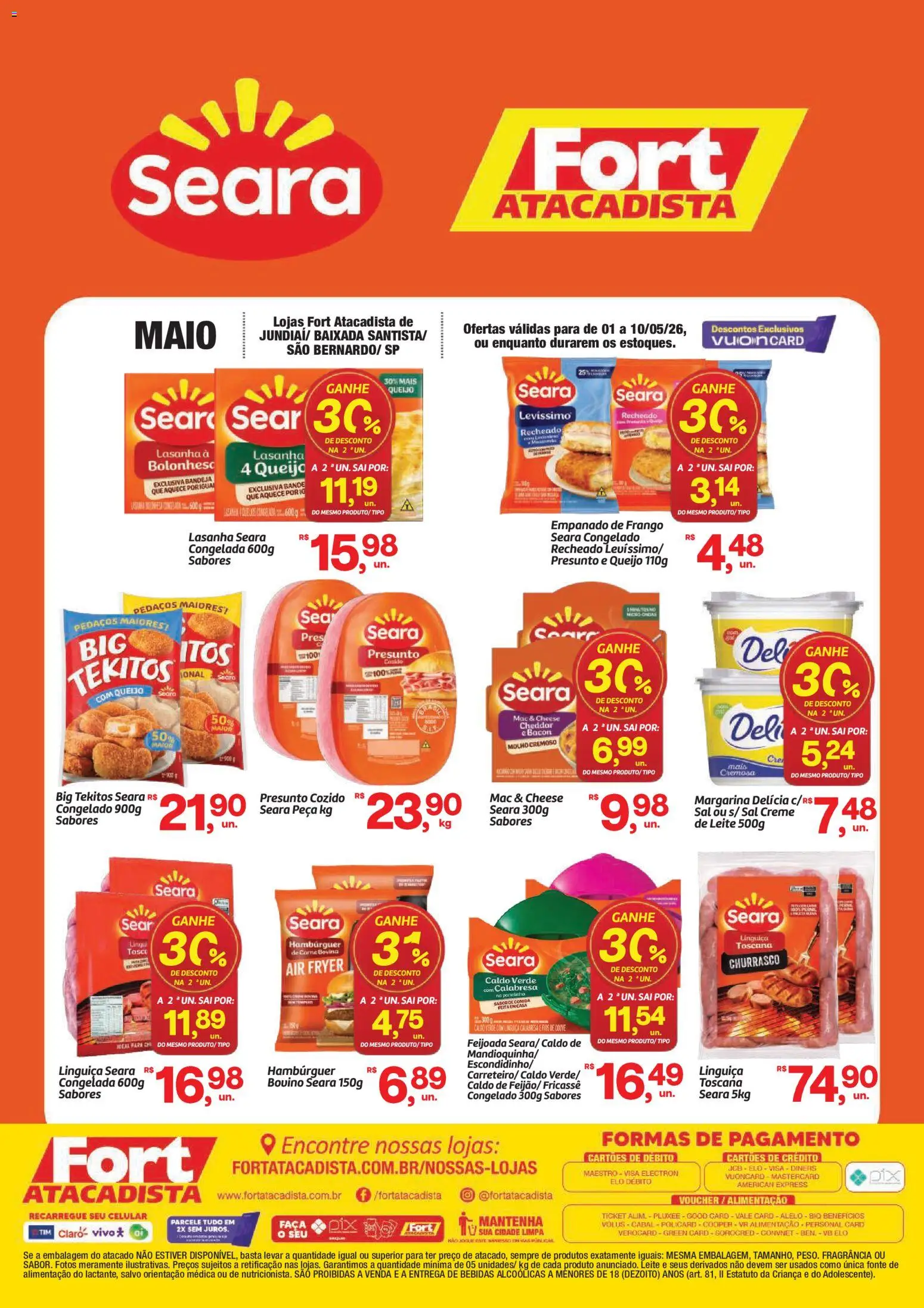 Fort Atacadista Folheto - válido de 01.05.2026 | Página: 1 | Produtos: Creme, Lasanha, Bandeja, Couve