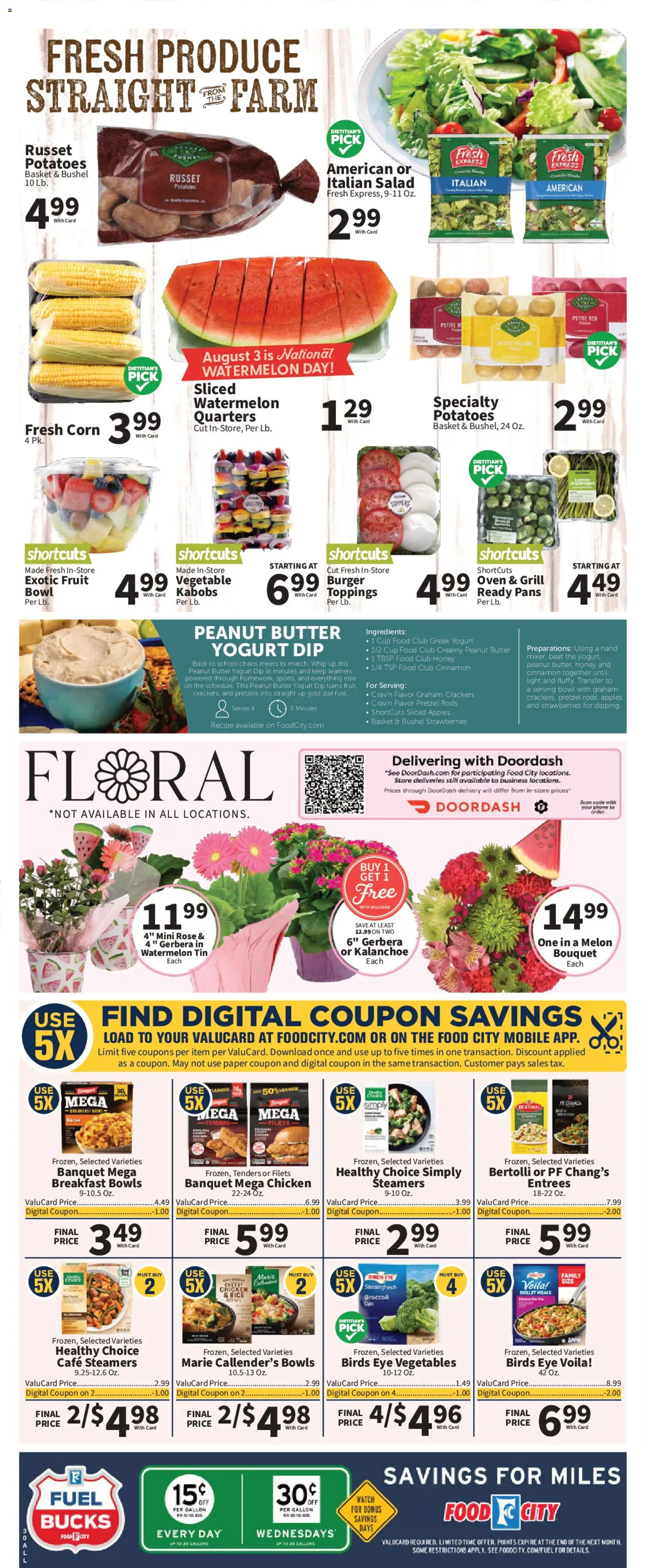 Food City Grand Opening - valid from 07/29/2026 | Page: 7 | Products: Broccoli, Yogurt, Potatoes, Melon
