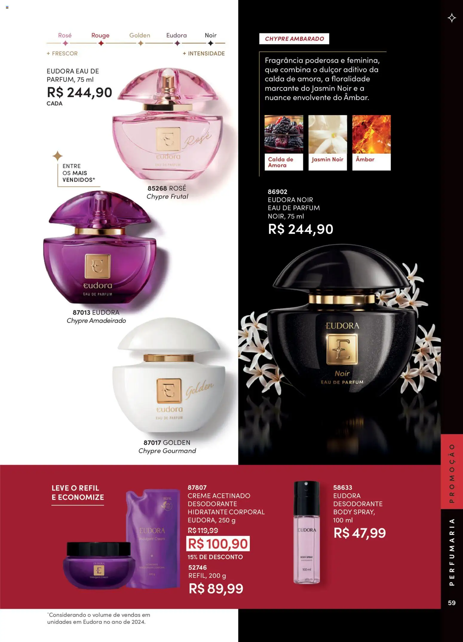 Eudora Folheto - válido de 15/07/2026 | Página: 62 | Produtos: Fragrância, Desodorante, Creme, Body