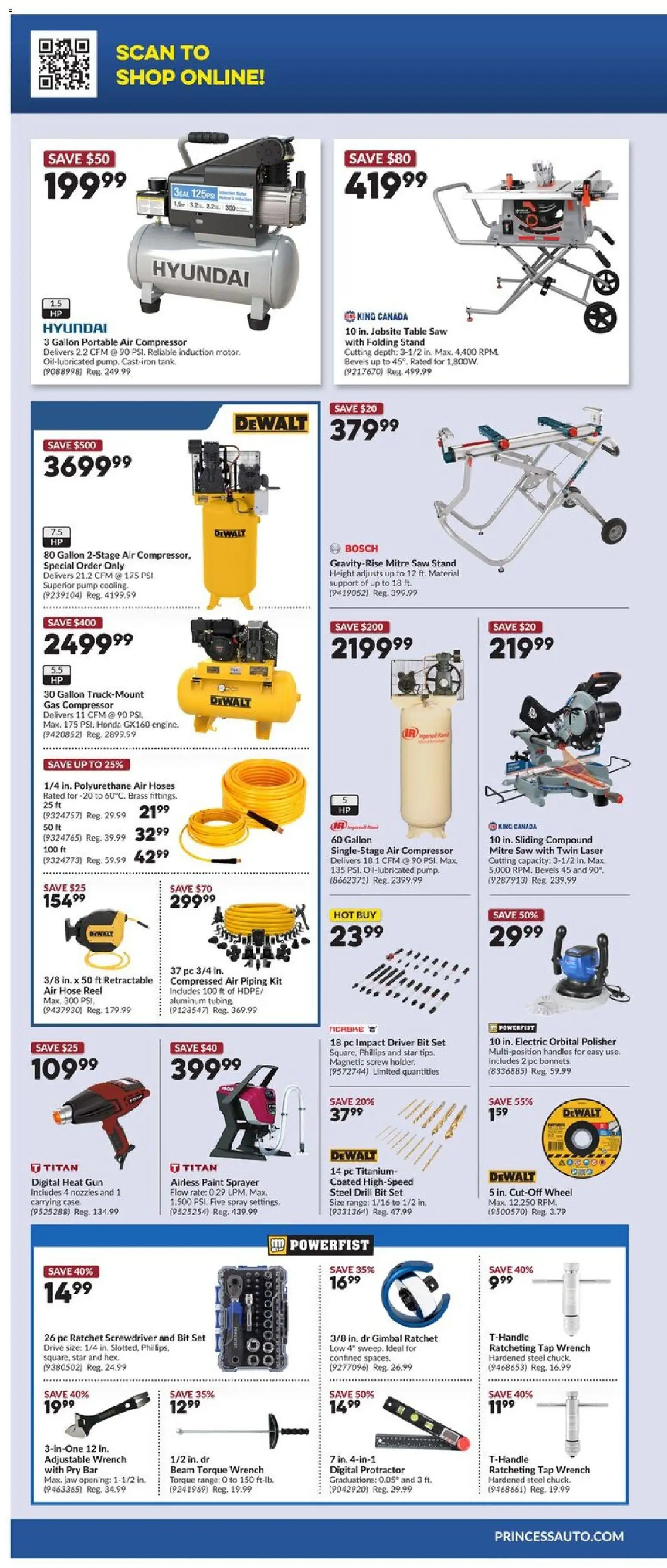 Princess Auto flyer valid from Jul 7, 2026 | Page: 2 | Products: PC, Table