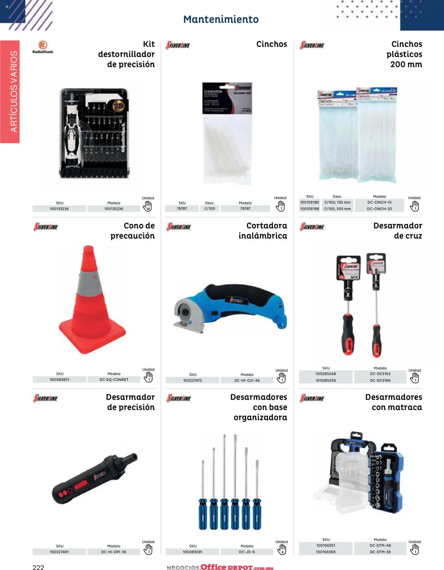 Nuevas ofertas de Office Depot válidas en toda la República Mexicana desde el 12/01/2026. ¡Encuentra las mejores ofertas en Office Depot catálogo 2026! | Página: 224 | Productos: Destornillador