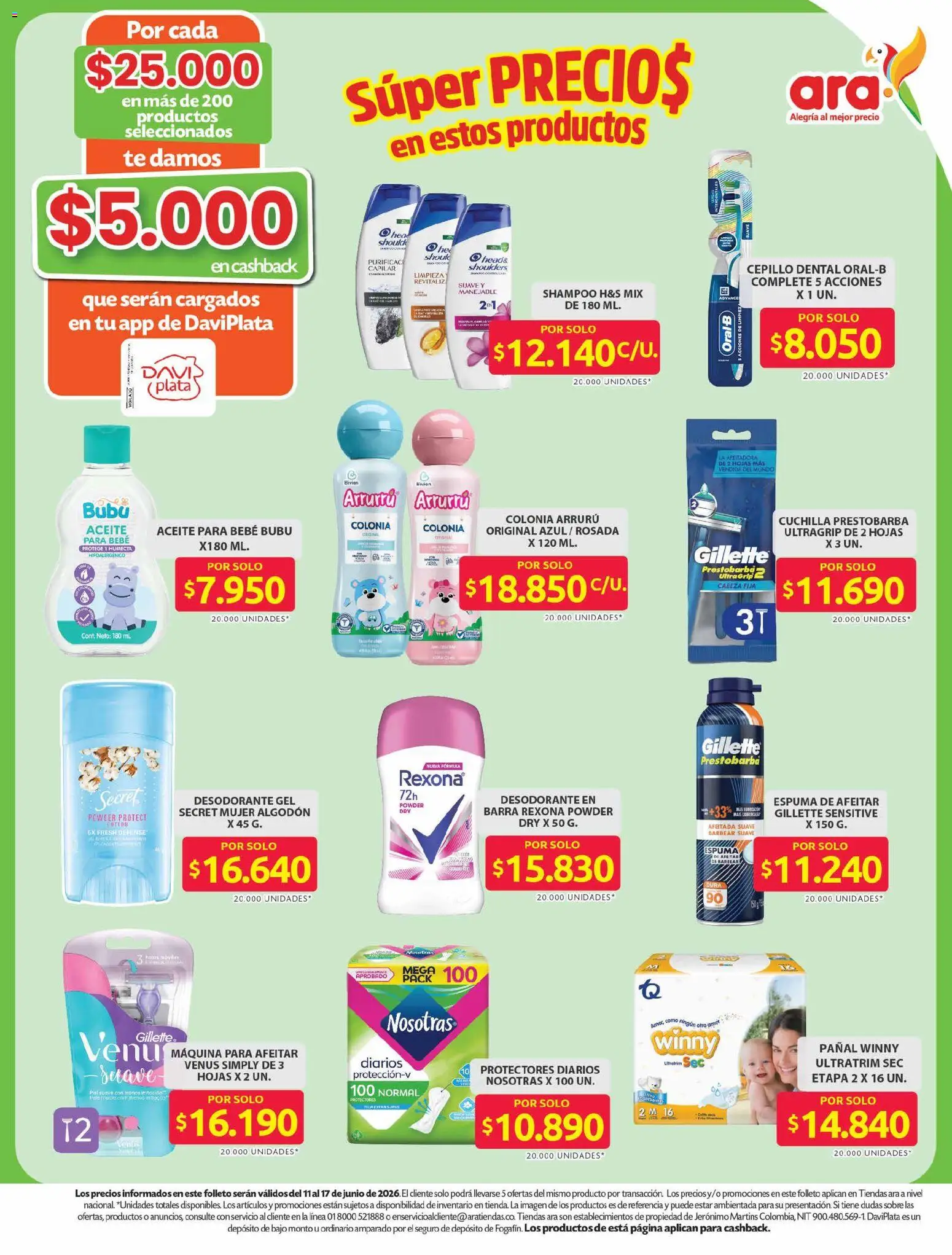 Ara revista - valida desde el 11.06.2026 | Página: 17 | Productos: Té, Algodón, Sobre, Cepillo