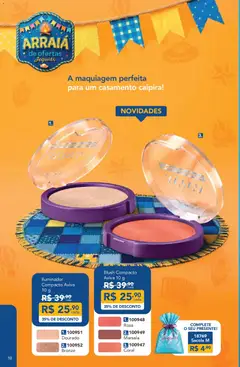 Jequiti - Revista 8/2026 - Pré-Visualização do folheto da loja Jequiti, válido de 02.06.2026 | Página: 10 | Produtos: Maquiagem, Blush, Iluminador