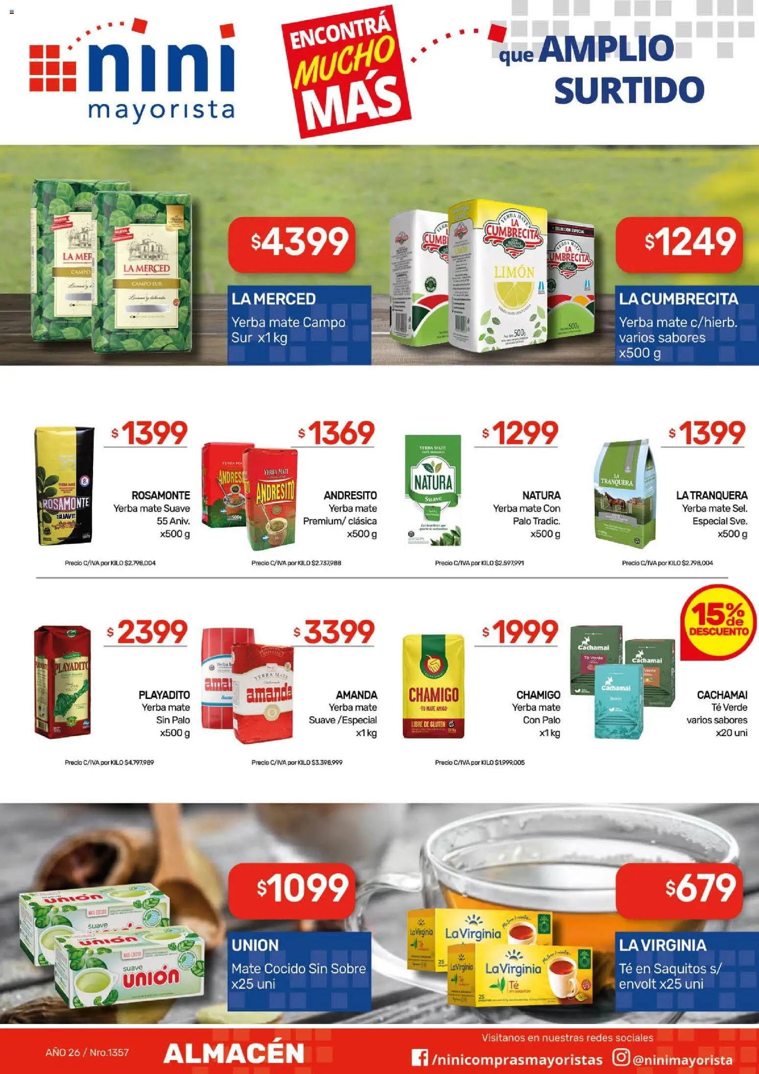 NINI Mayorista ofertas │ válido desde el 27.04.2026 | Página: 26 | Productos: Mate, Sobre, Yerba, Mate cocido