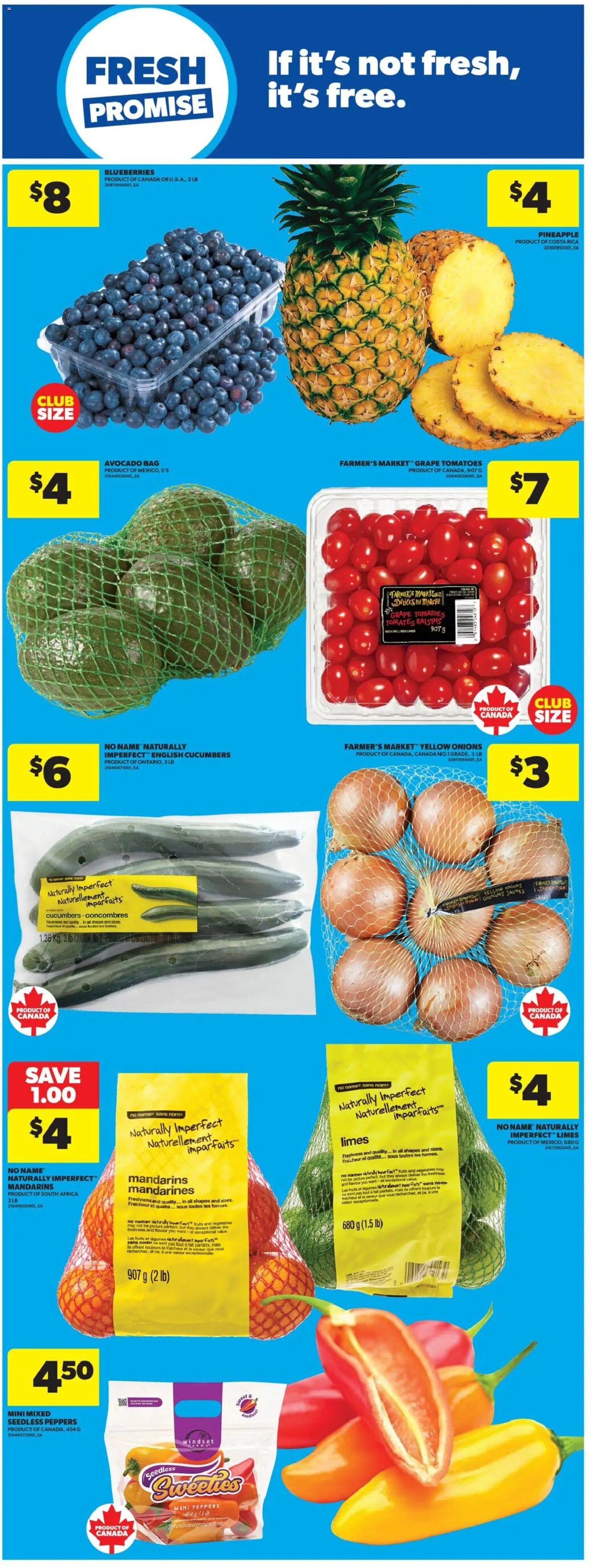 Real Canadian Superstore flyer valid from Aug 13, 2026 | Page: 13 | Products: Cucumbers, Bag, Raisins, Tomatoes
