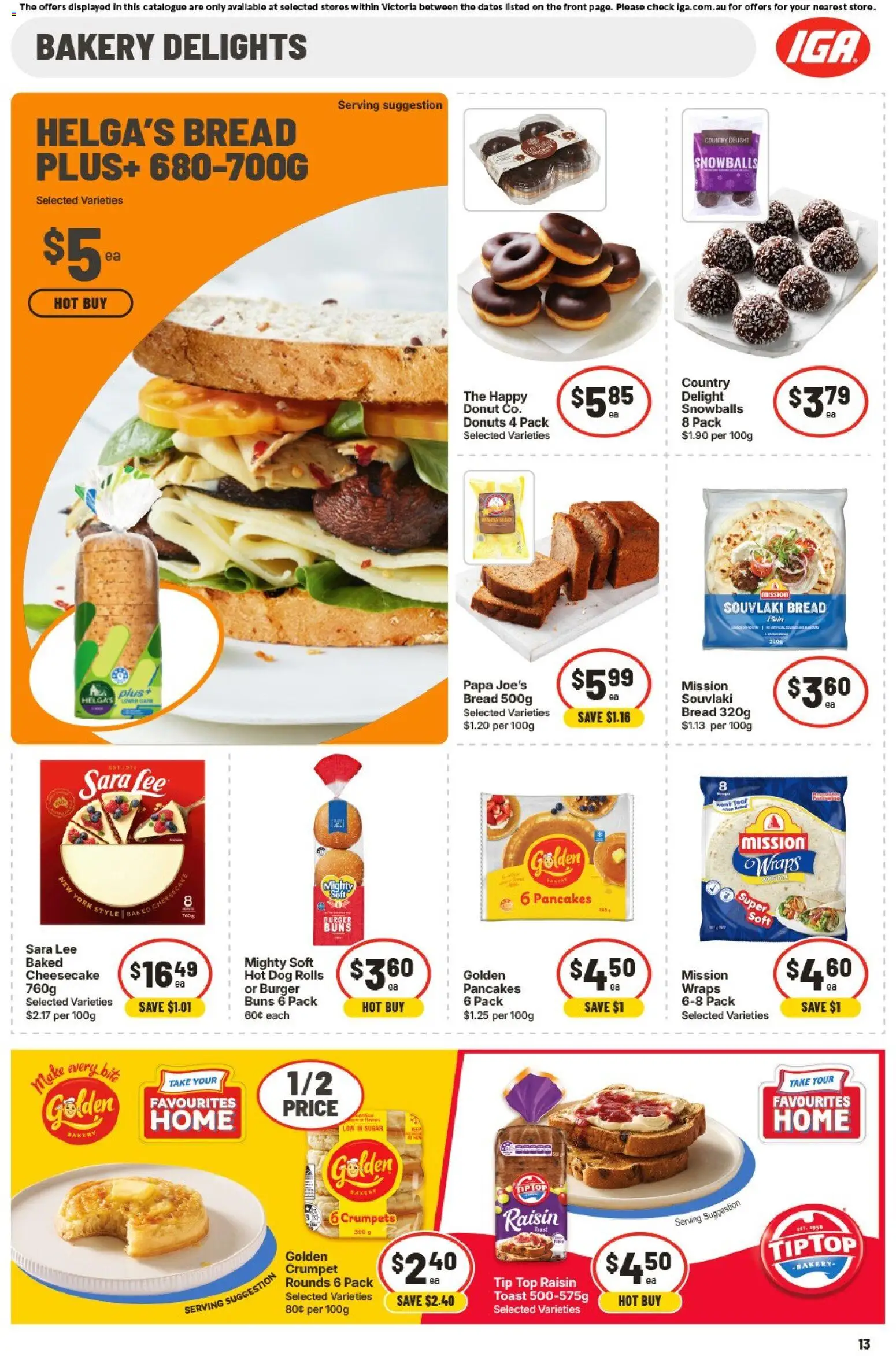 Ritchies catalogue - valid from 03.06.2026 | Page: 13 | Products: Crumpets, Donuts, Sugar, Bakery