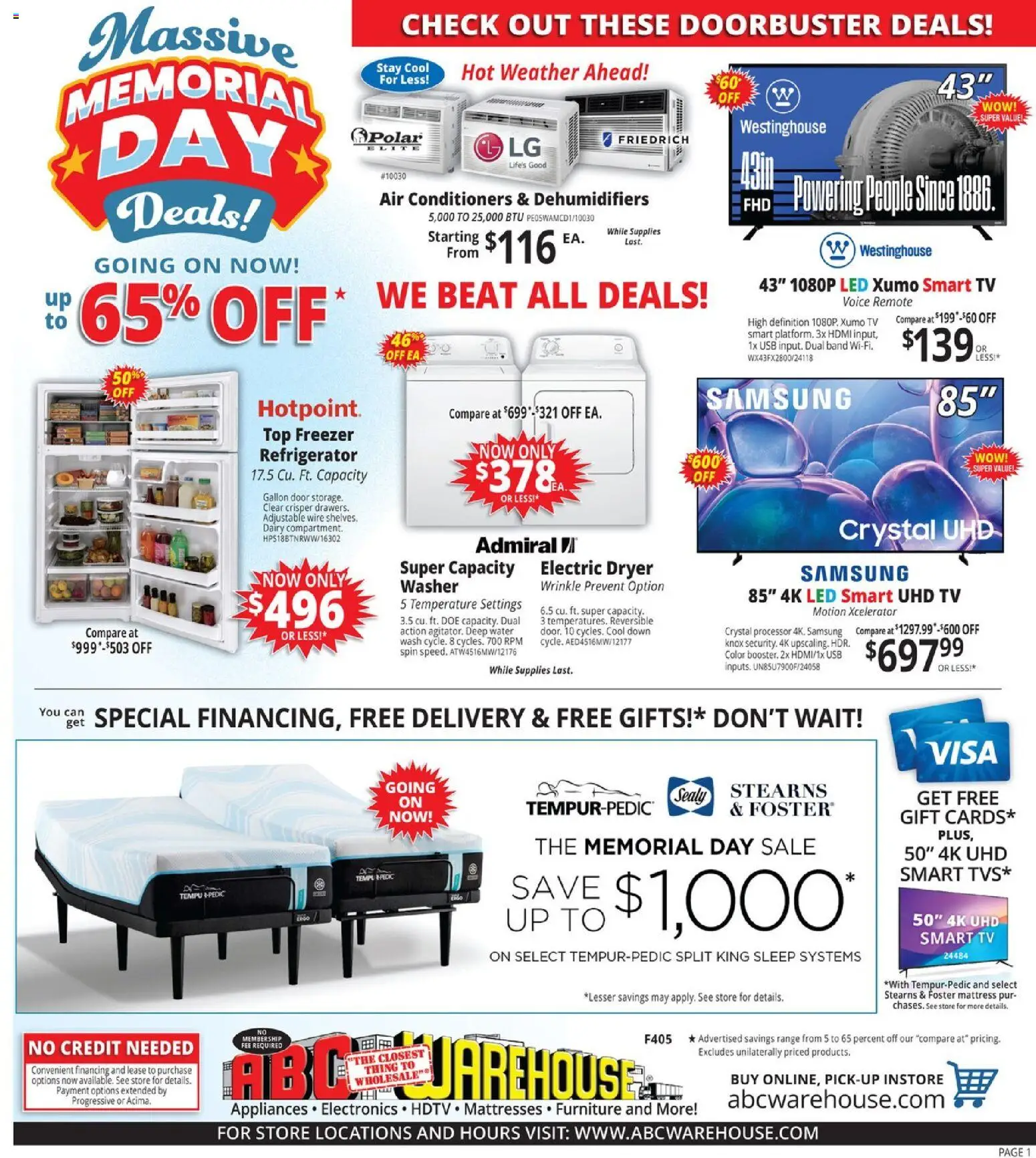 ABC Warehouse Weekly Ad - valid from 10.05.2026 | Page: 1