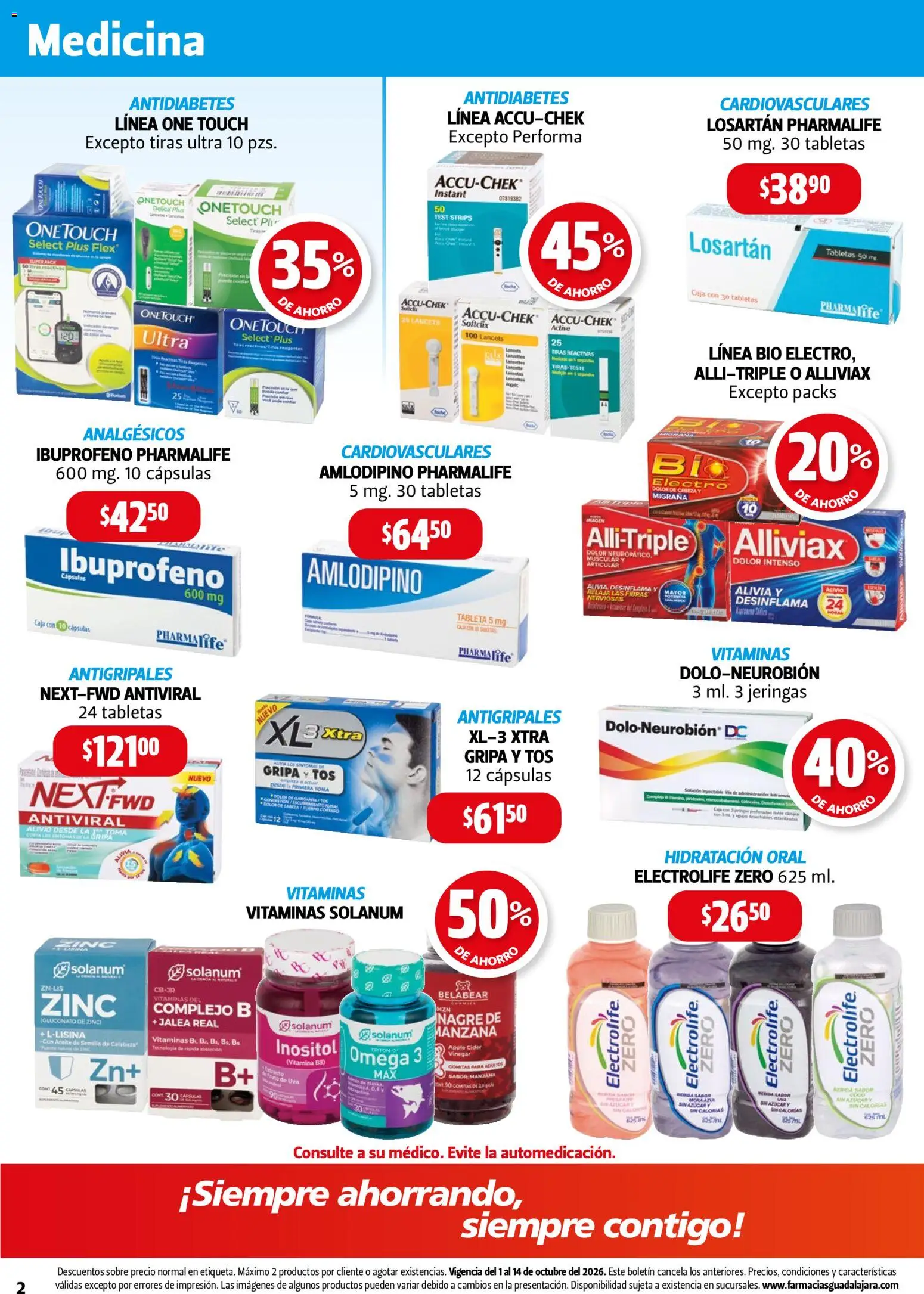 Nuevas ofertas de Farmacia Guadalajara válidas en toda la República Mexicana desde el 01/10/2026. ¡Encuentra las mejores ofertas en Farmacia Guadalajara catálogo! | Página: 2 | Productos: Coco, Vitaminas, Omega 3, Sobre