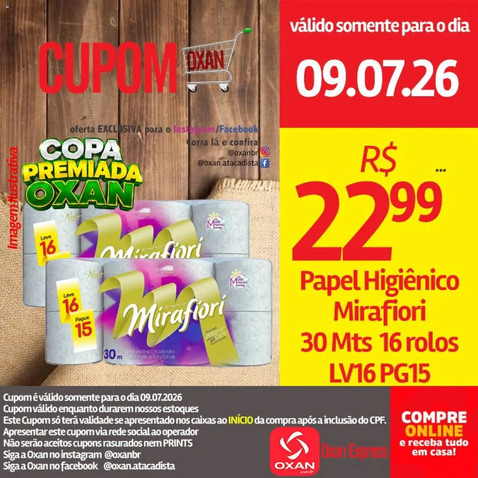 Oxan Atacadista Folheto - válido de 09/07/2026 | Página: 6 | Produtos: Copa, Papel higiênico
