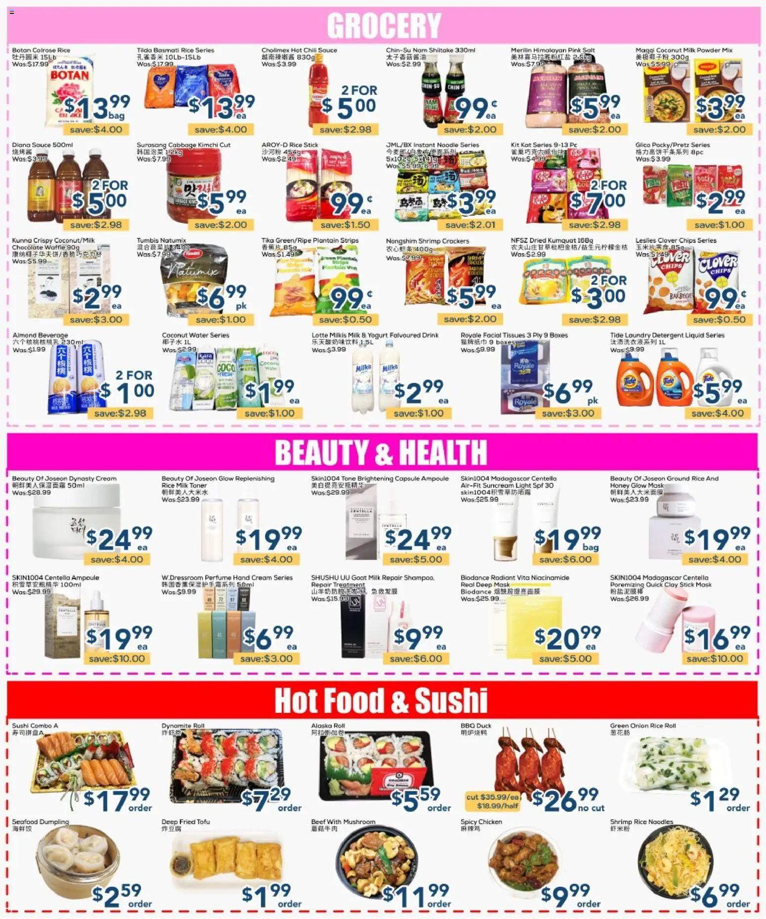 Oceans flyer valid from Aug 21, 2026 | Page: 3 | Products: Beef, Cream, Duck, Tissues