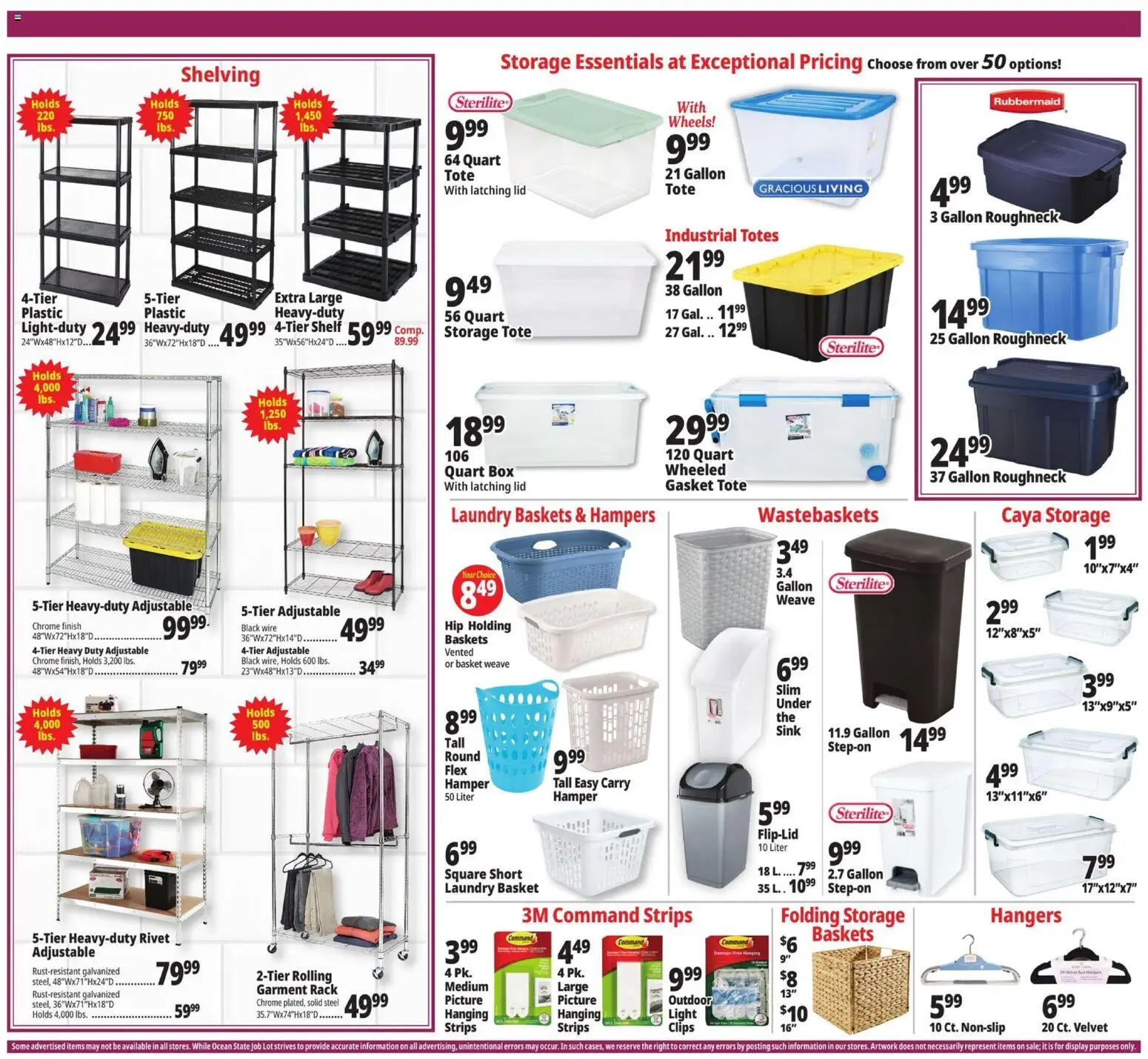 Ocean State Job Lot Weekly Ad - MA - valid from 09/10/2026 | Page: 13 | Products: Shelf, Box, Rivet, Laundry basket