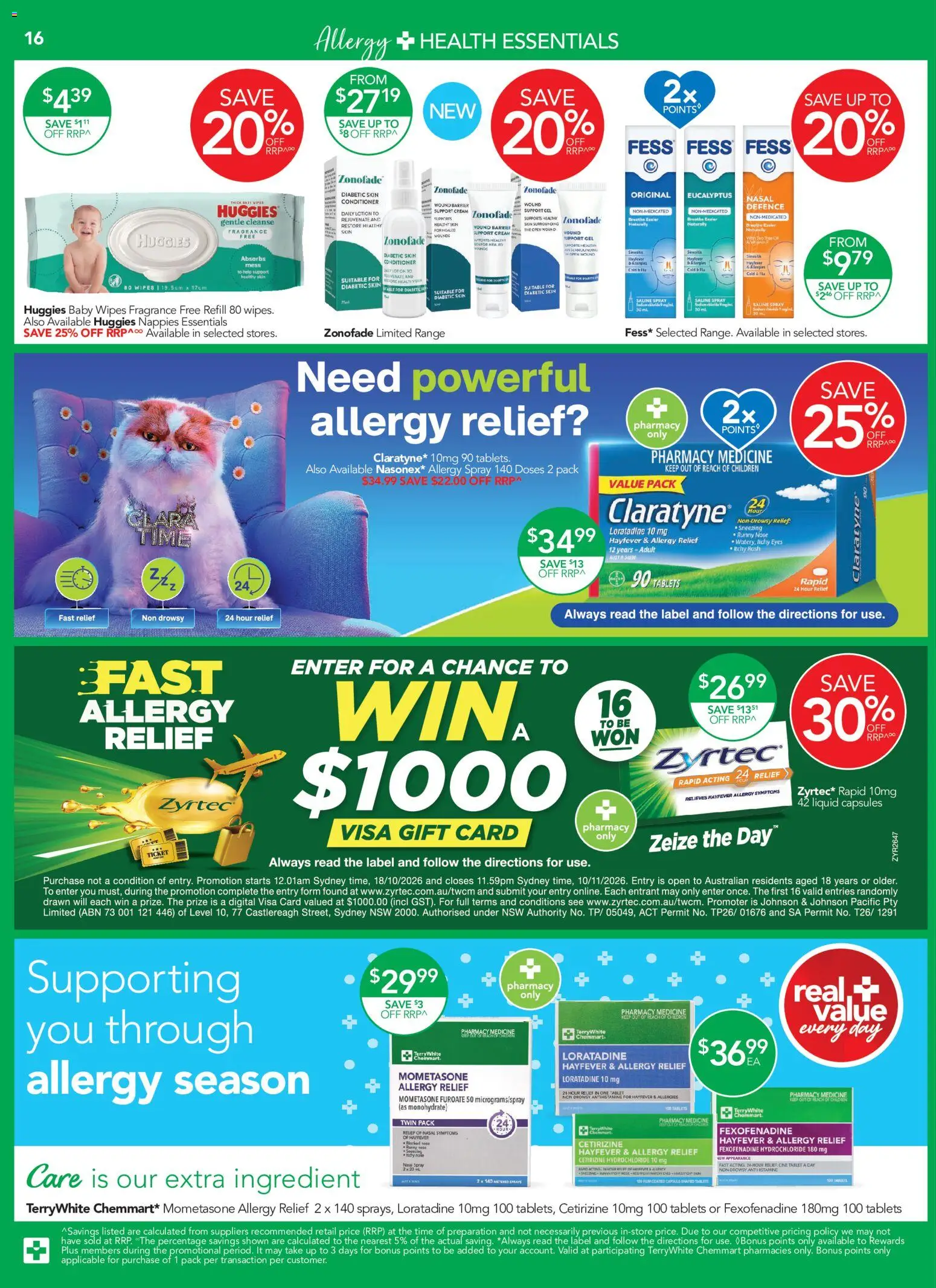 Terry White catalogue - valid from 01/10/2026 | Page: 16 | Products: Lotion, Nappies, Tablet, Runny nose