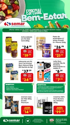 Semar Supermercado ofertas Bem-Estar - Pré-Visualização do folheto da loja Semar Supermercado, válido de 26.05.2026