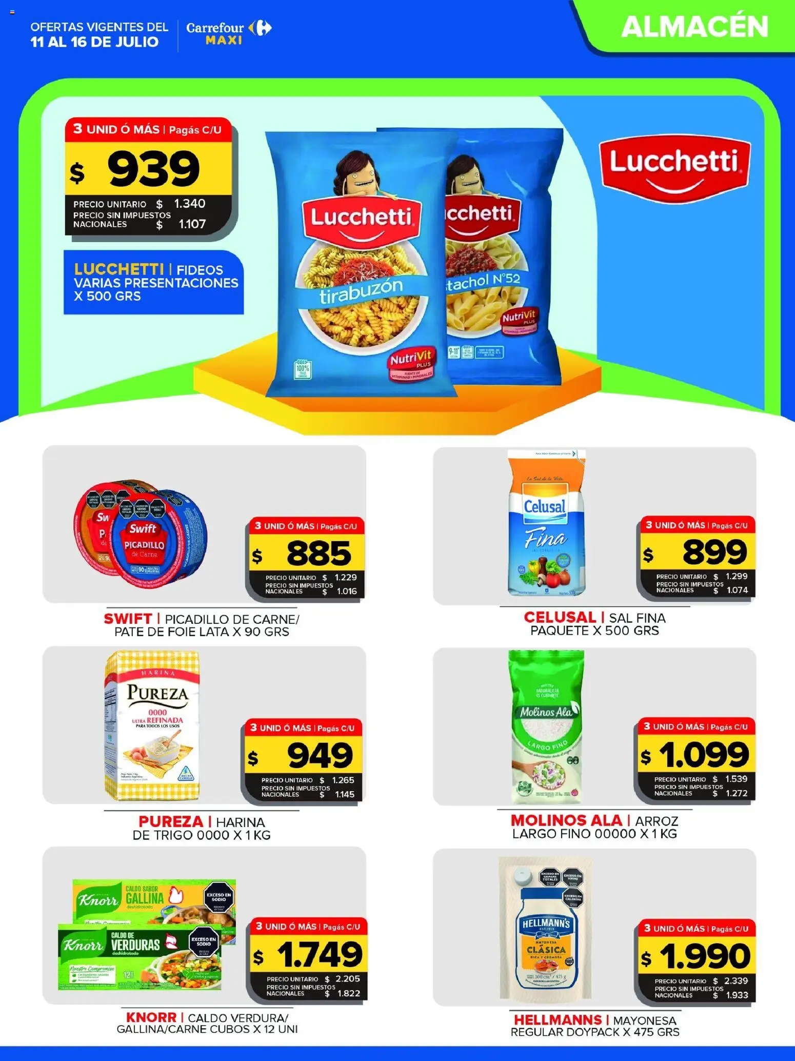 Carrefour Maxi catálogo │ válido desde el 11/07/2026 | Página: 7 | Productos: Vitaminas, Mayonesa, Sal, Paté