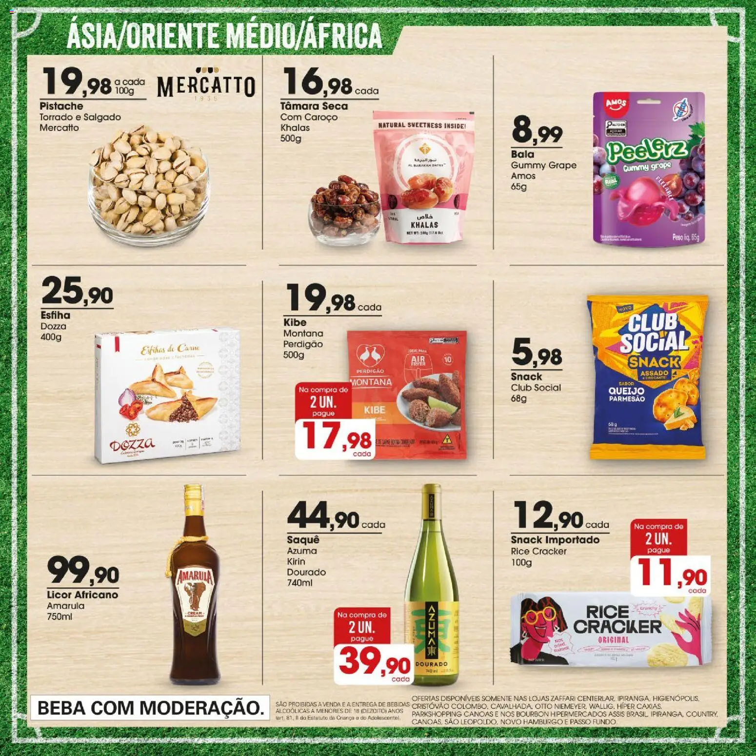 Zaffari Folheto - válido de 09.06.2026 | Página: 6 | Produtos: Licor, Parmesão, Bourbon, Açúcar