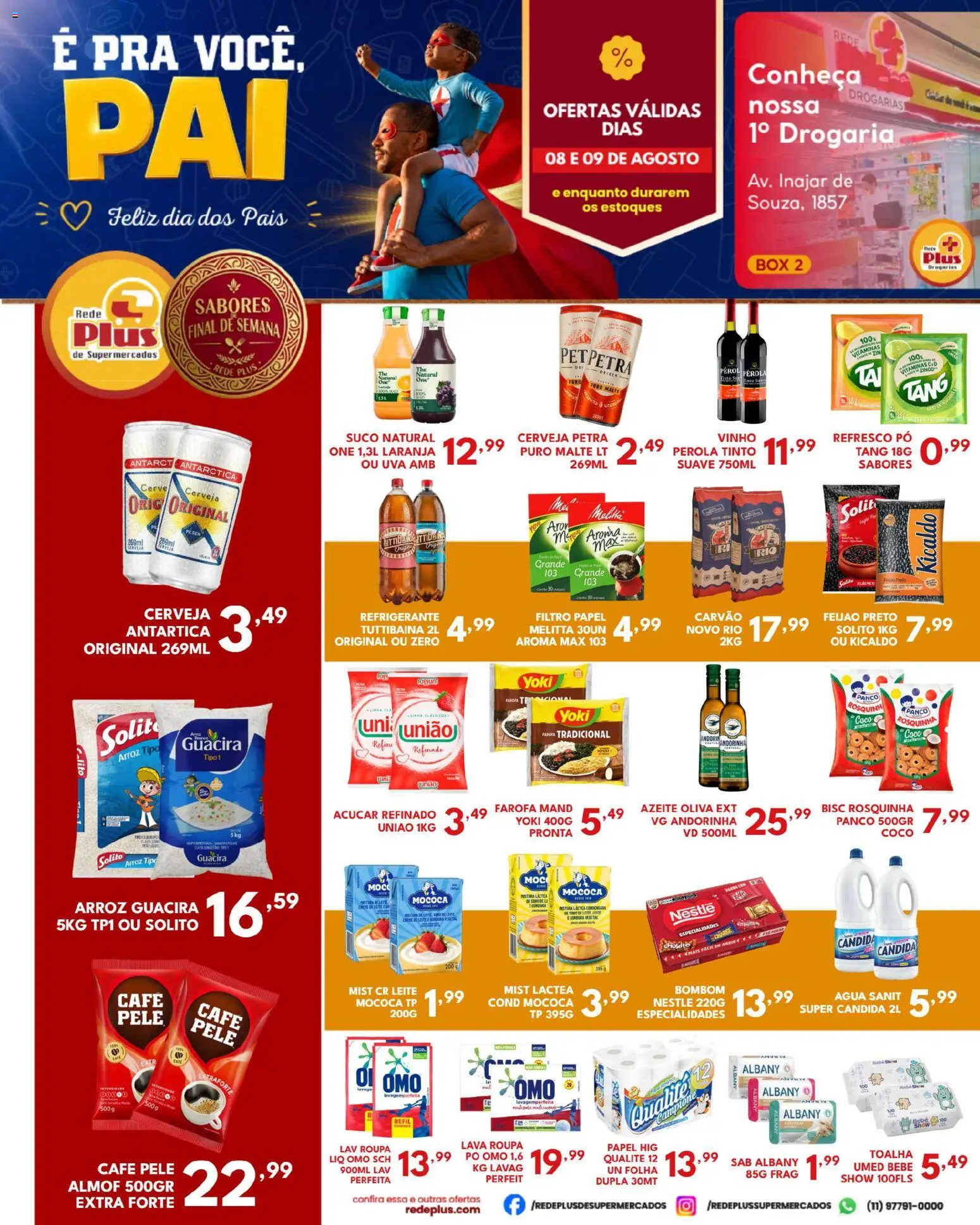 Rede Plus Supermercados Folheto - válido de 07/08/2026 | Página: 4 | Produtos: Leite, Café, Azeite, Bombom