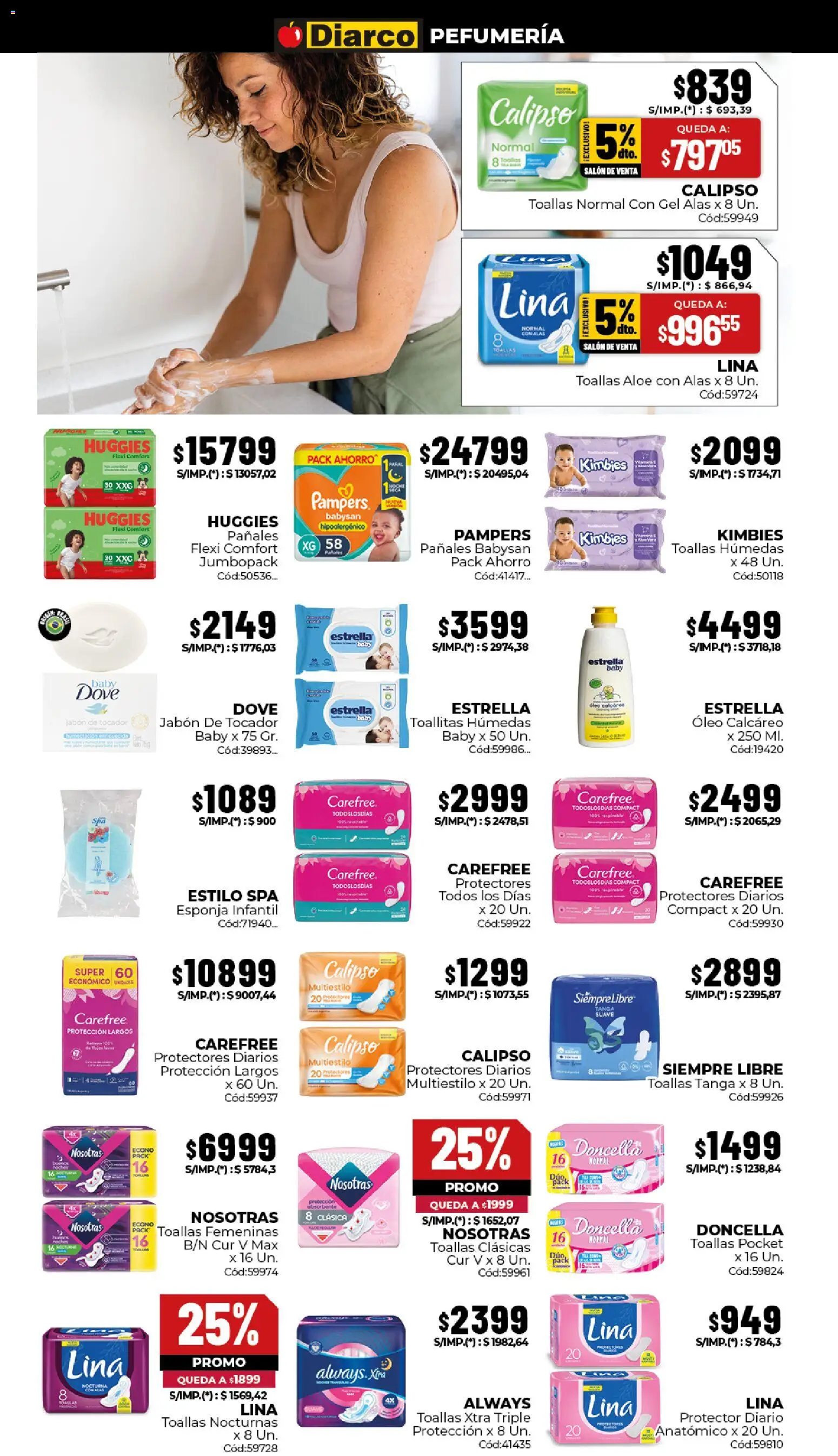 Diarco ofertas │ válido desde el 20/07/2026 | Página: 12 | Productos: Toallitas húmedas, Jabón, Esponja, Pañales