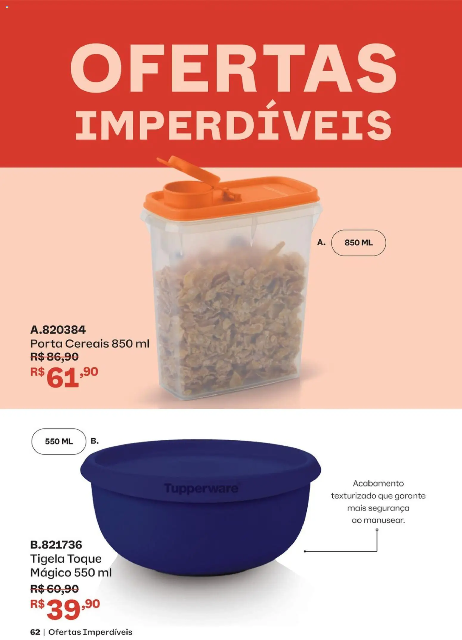 Tupperware Folheto - válido de 01/08/2026 | Página: 62 | Produtos: Porta, Cereais, Tigela