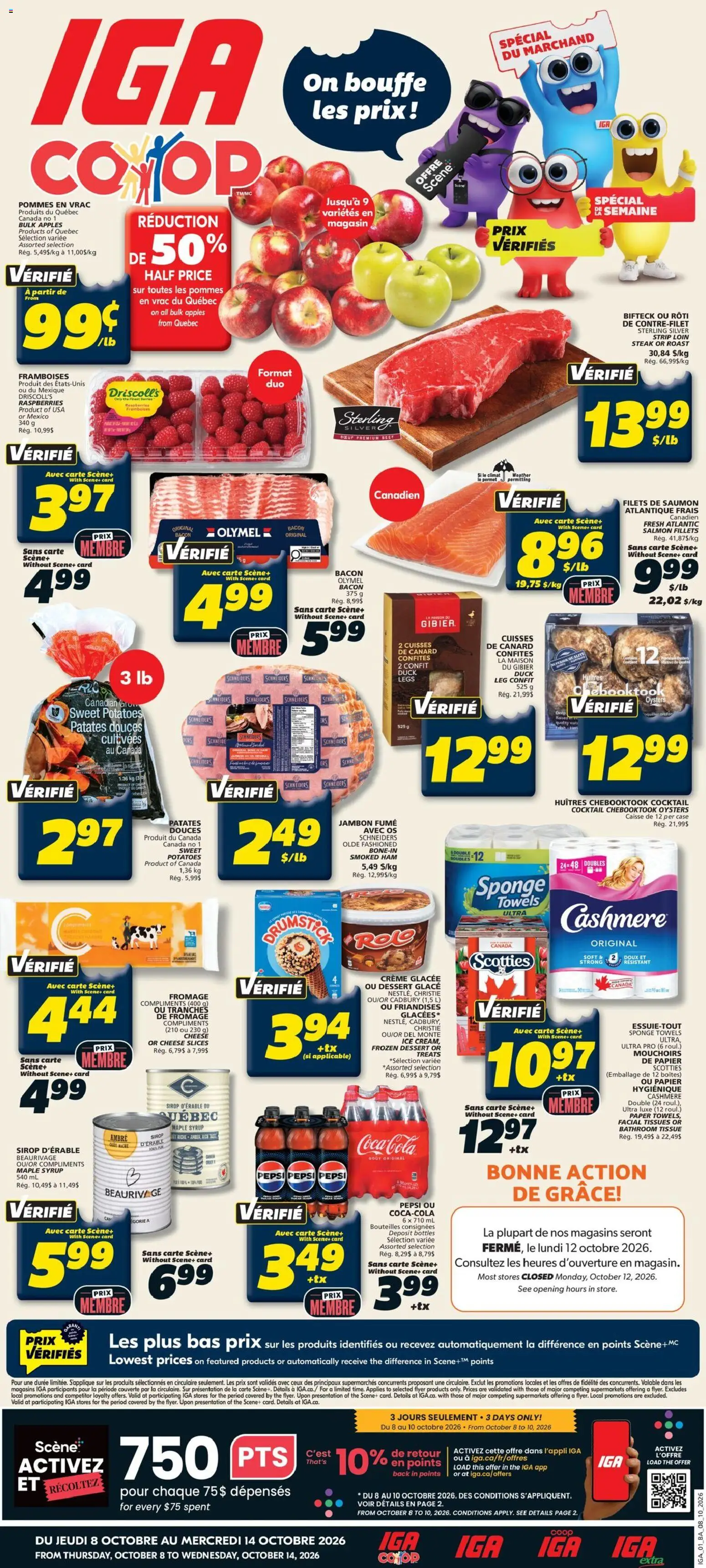 IGA flyer valid from Oct 8, 2026 | Page: 1